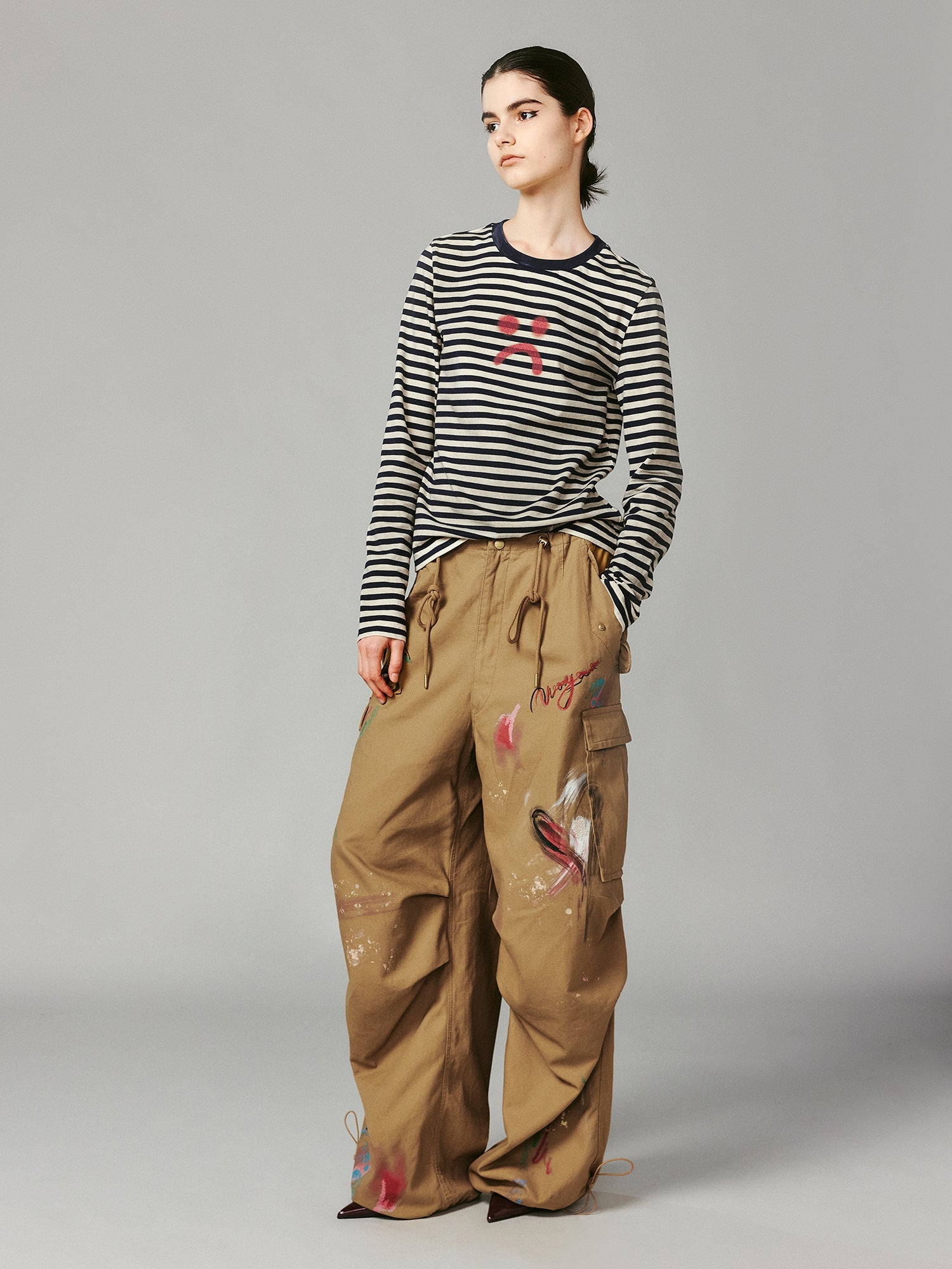 Vintage graffiti paratrooper pants