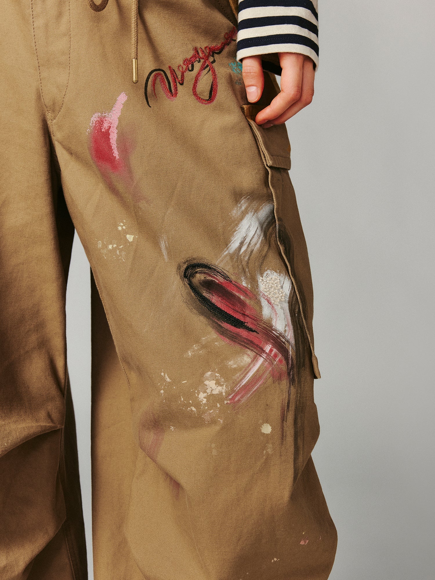 Vintage graffiti paratrooper pants