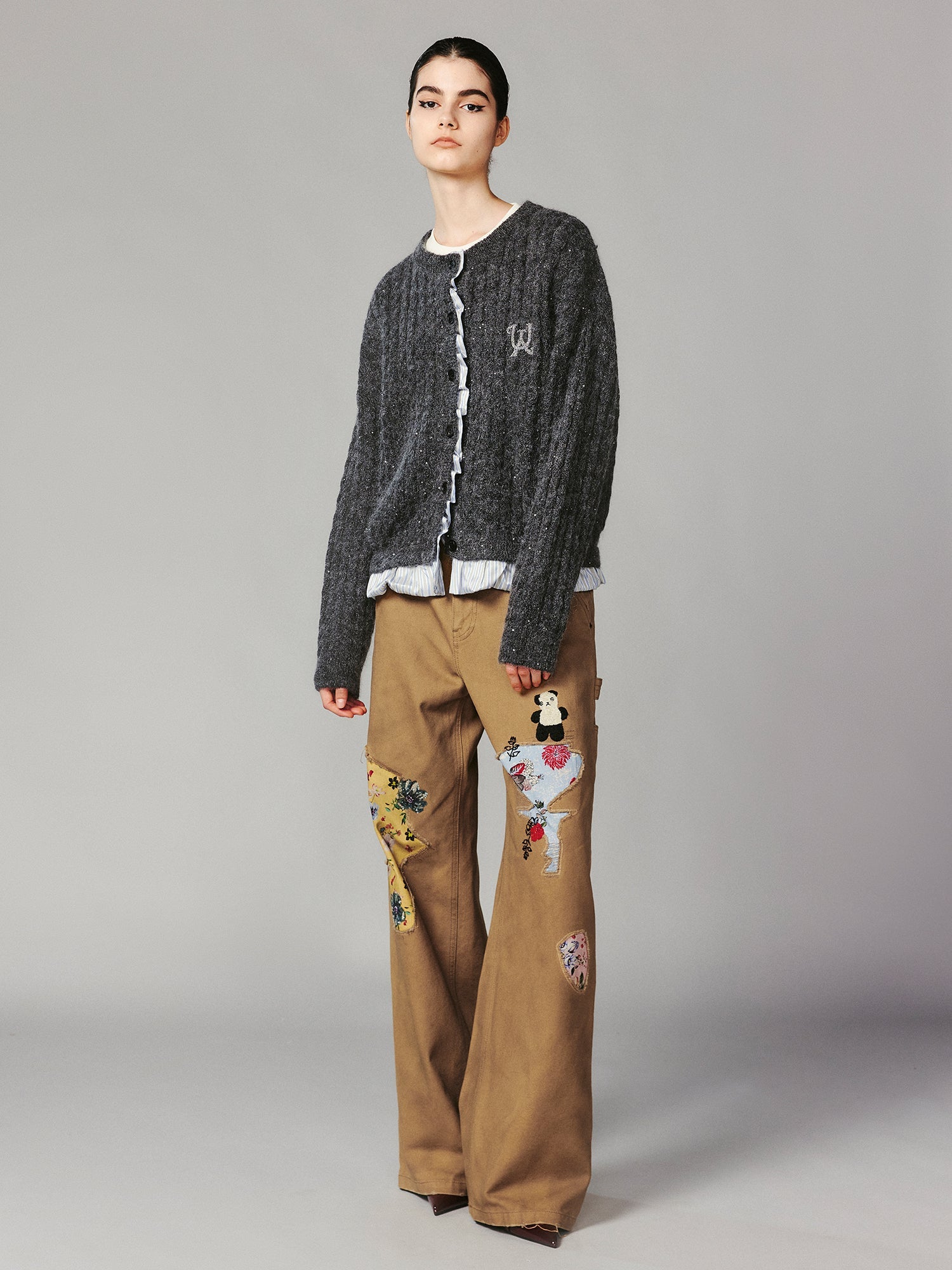 Artistic patchwork work pants