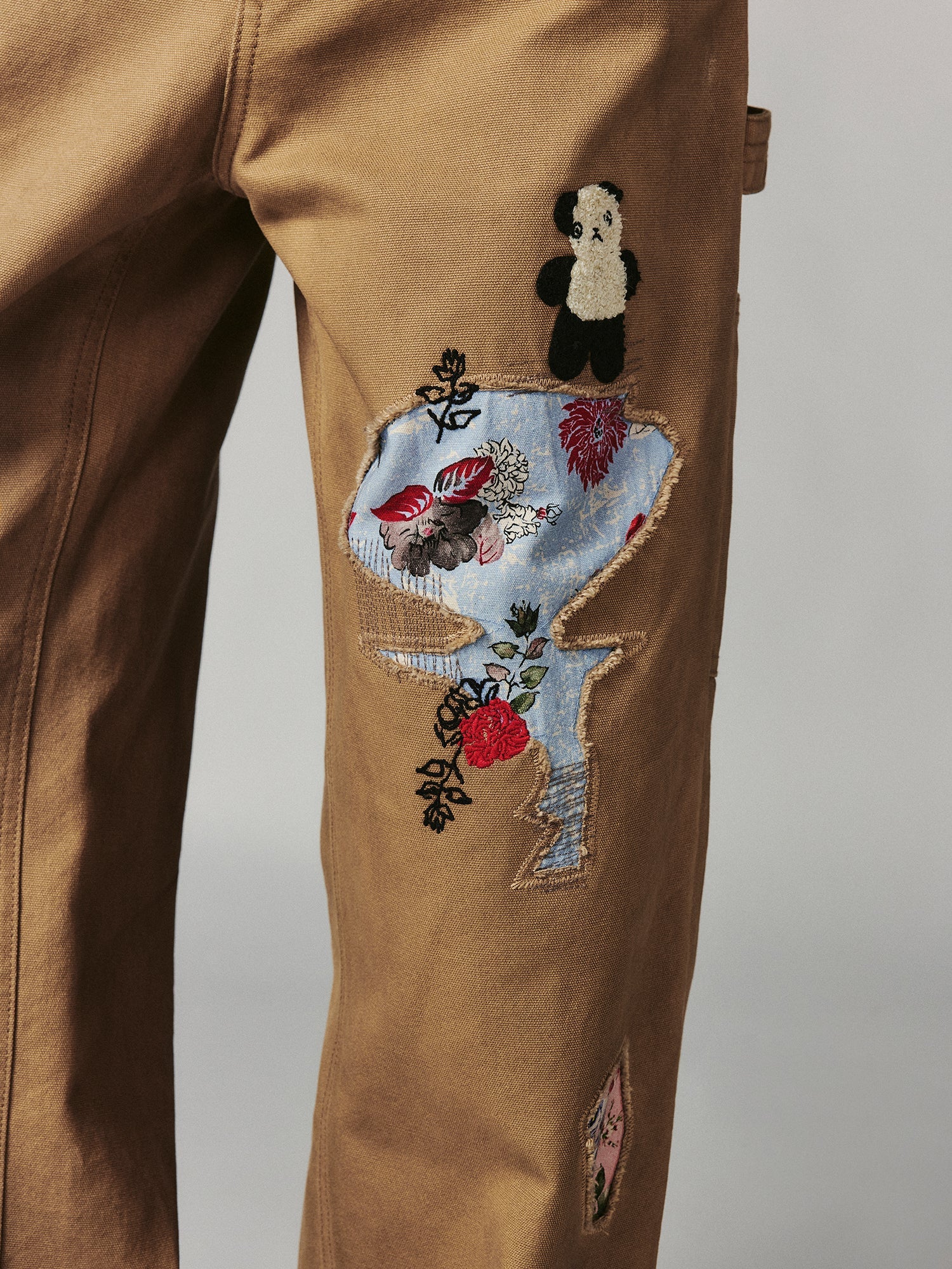 Artistic patchwork work pants