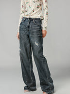 Paint-splatter jeans