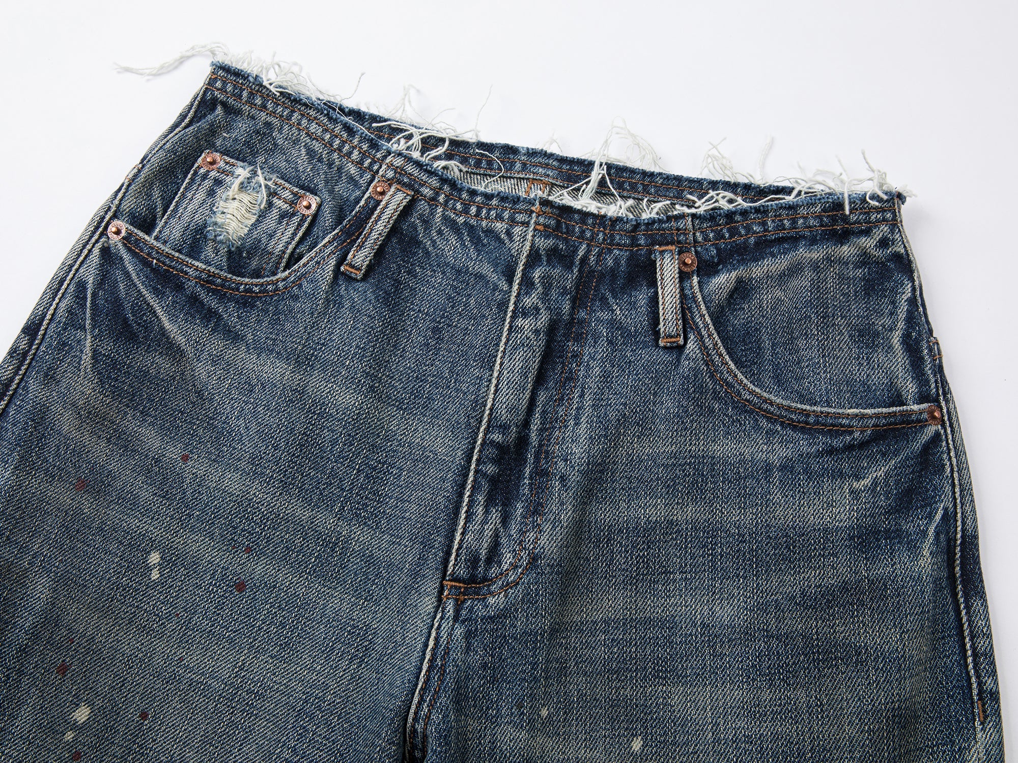 Paint-splatter jeans