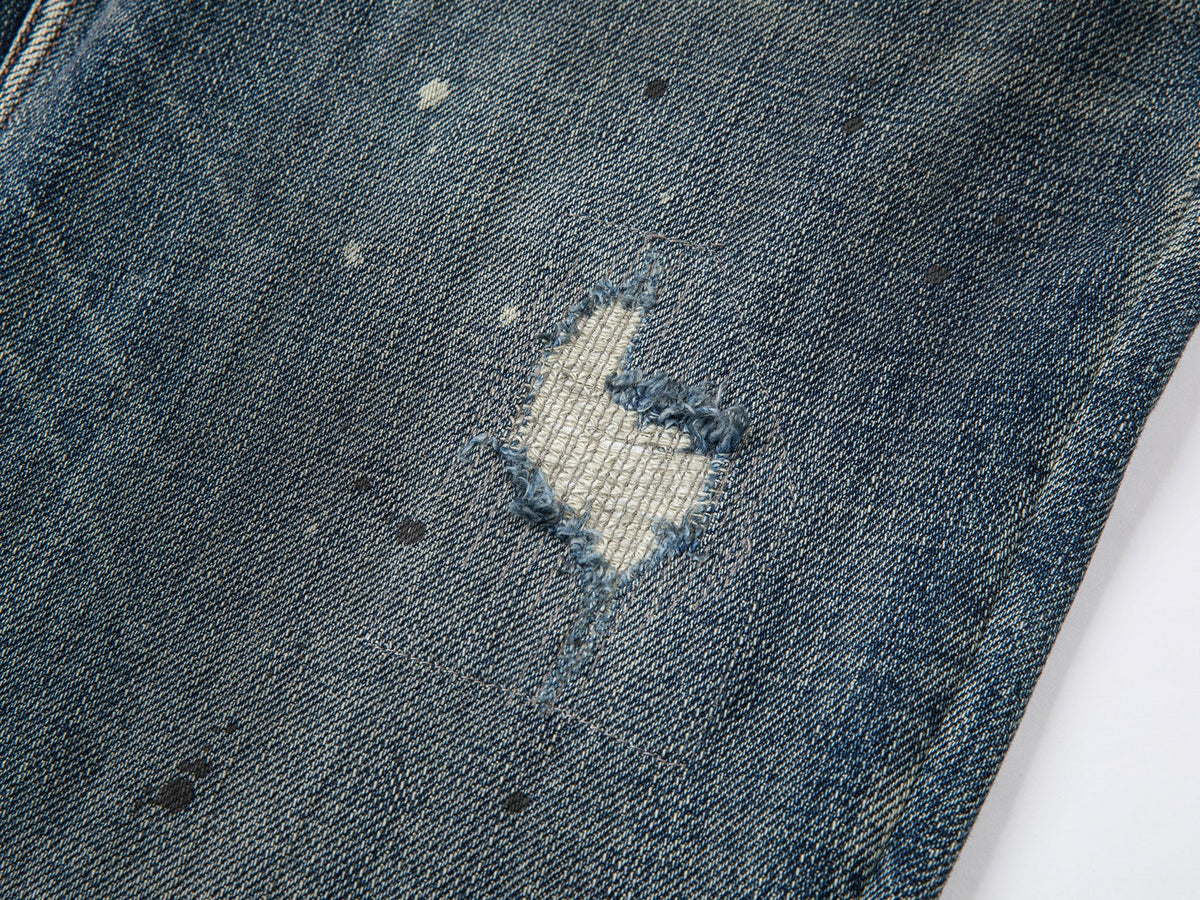 Paint-splatter jeans