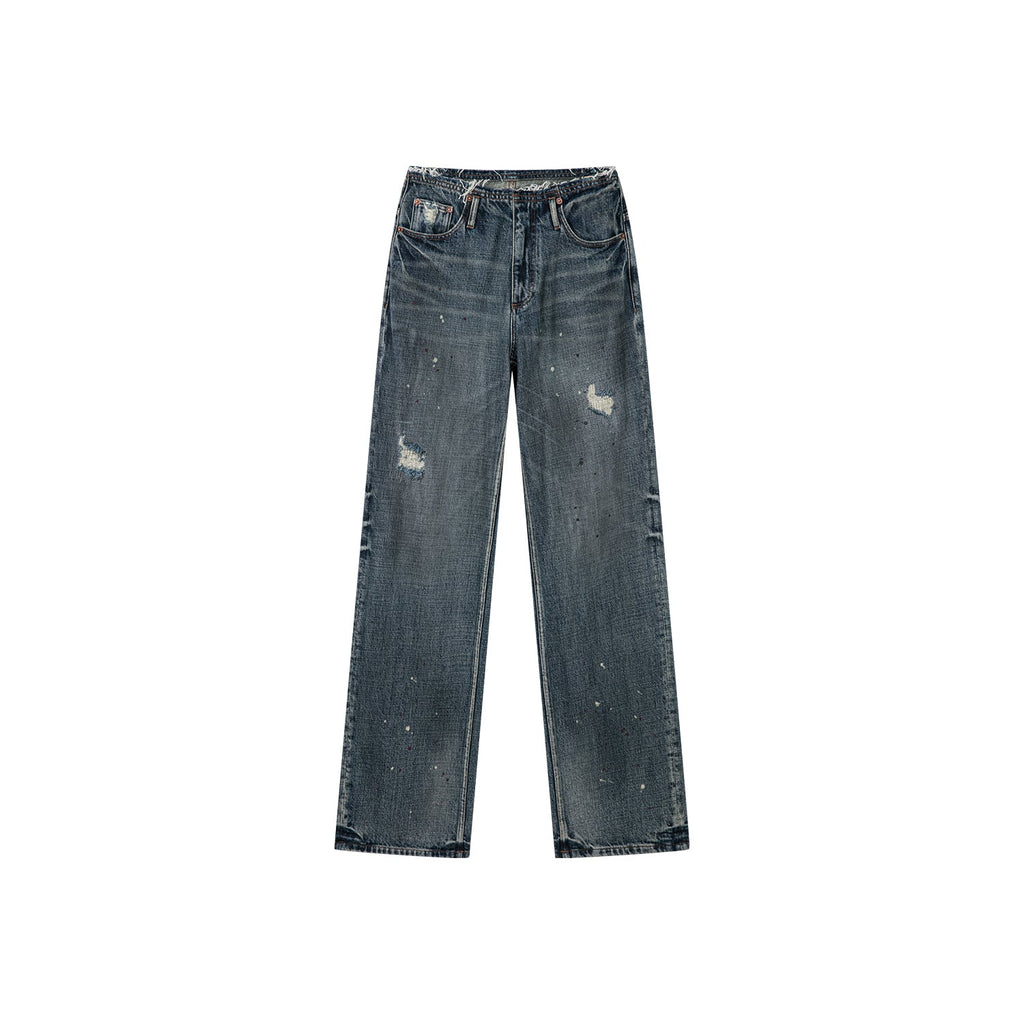 Paint-splatter jeans