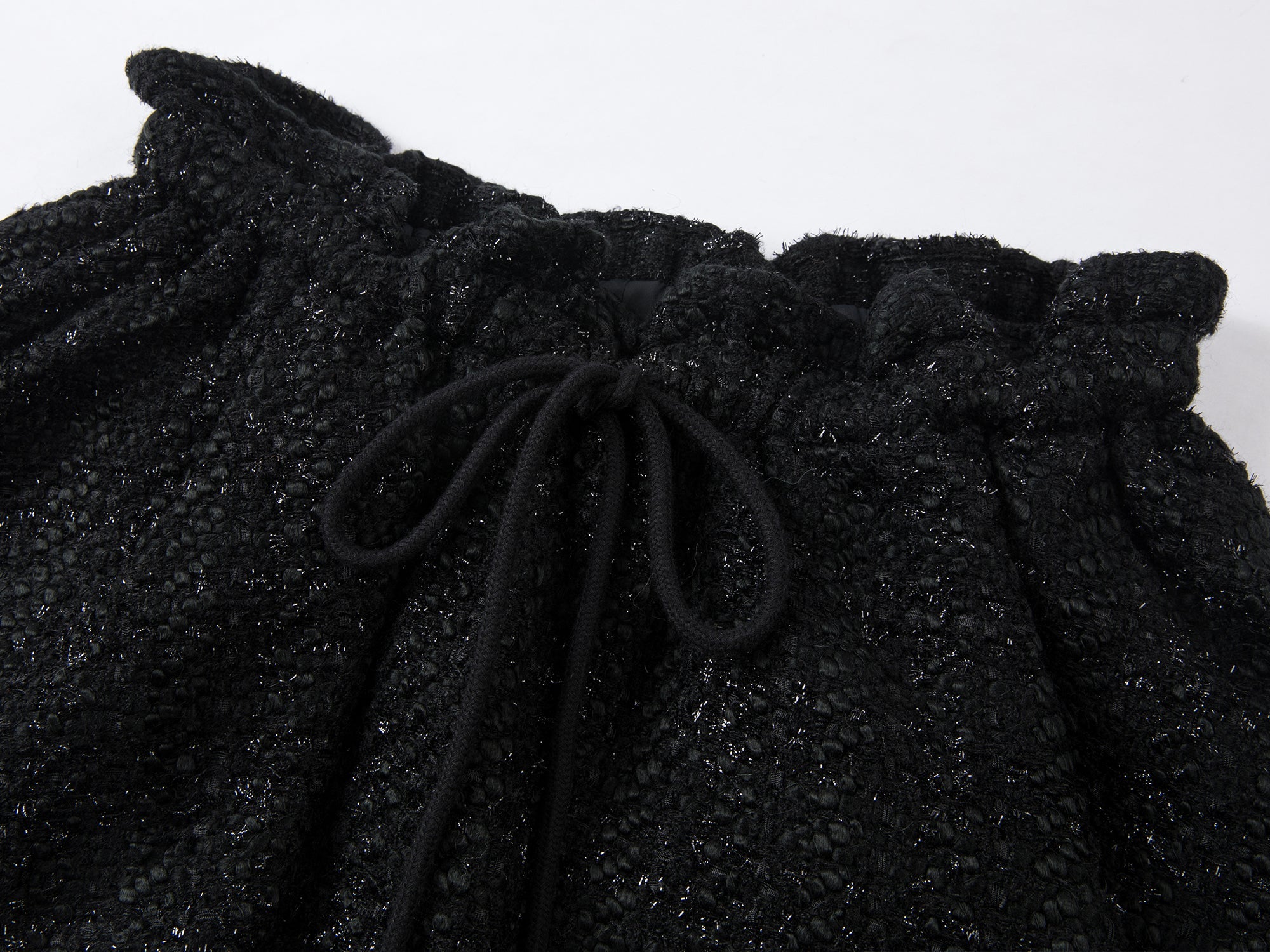 Metallic thread tweed skort