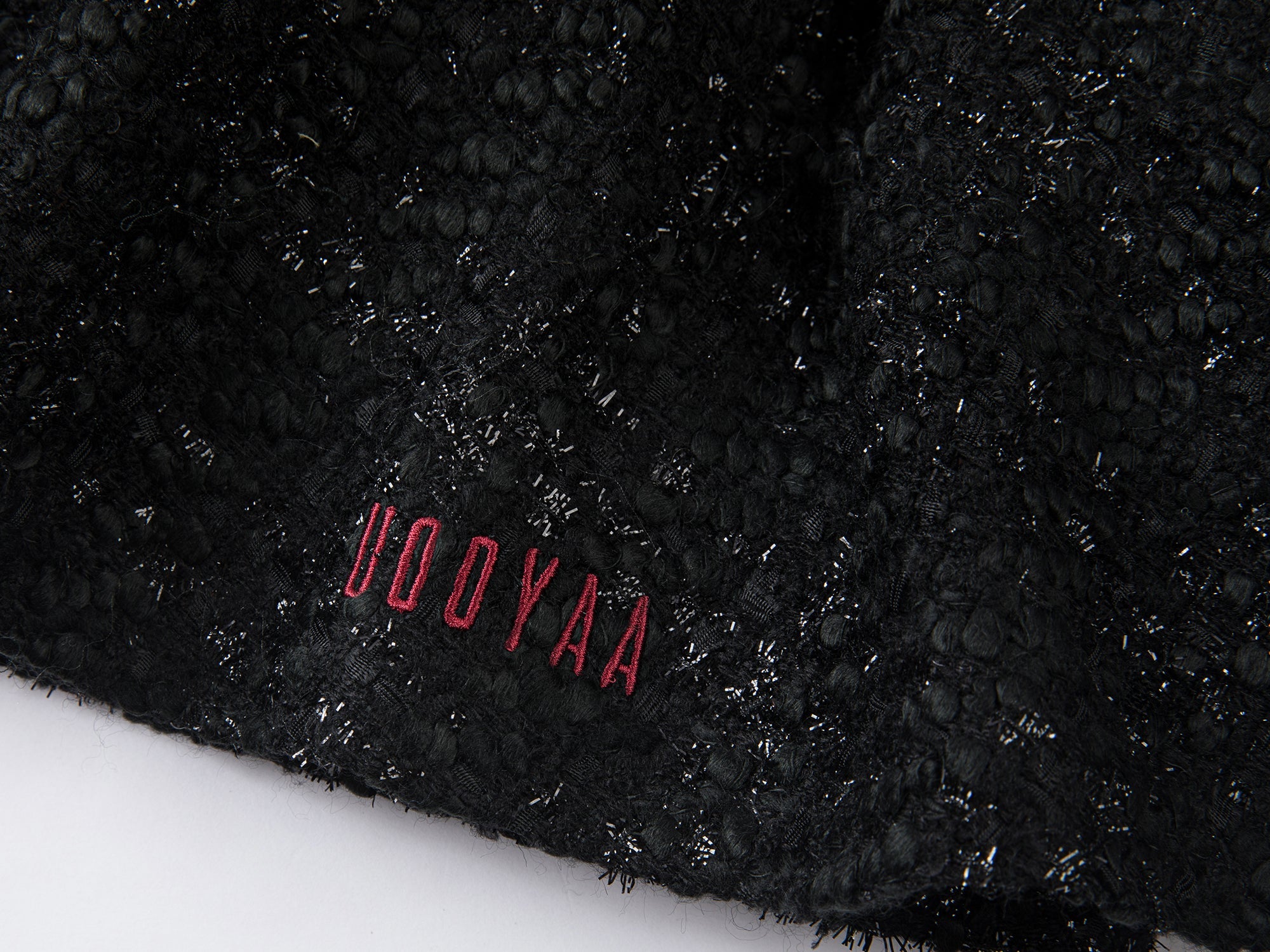 Metallic thread tweed skort