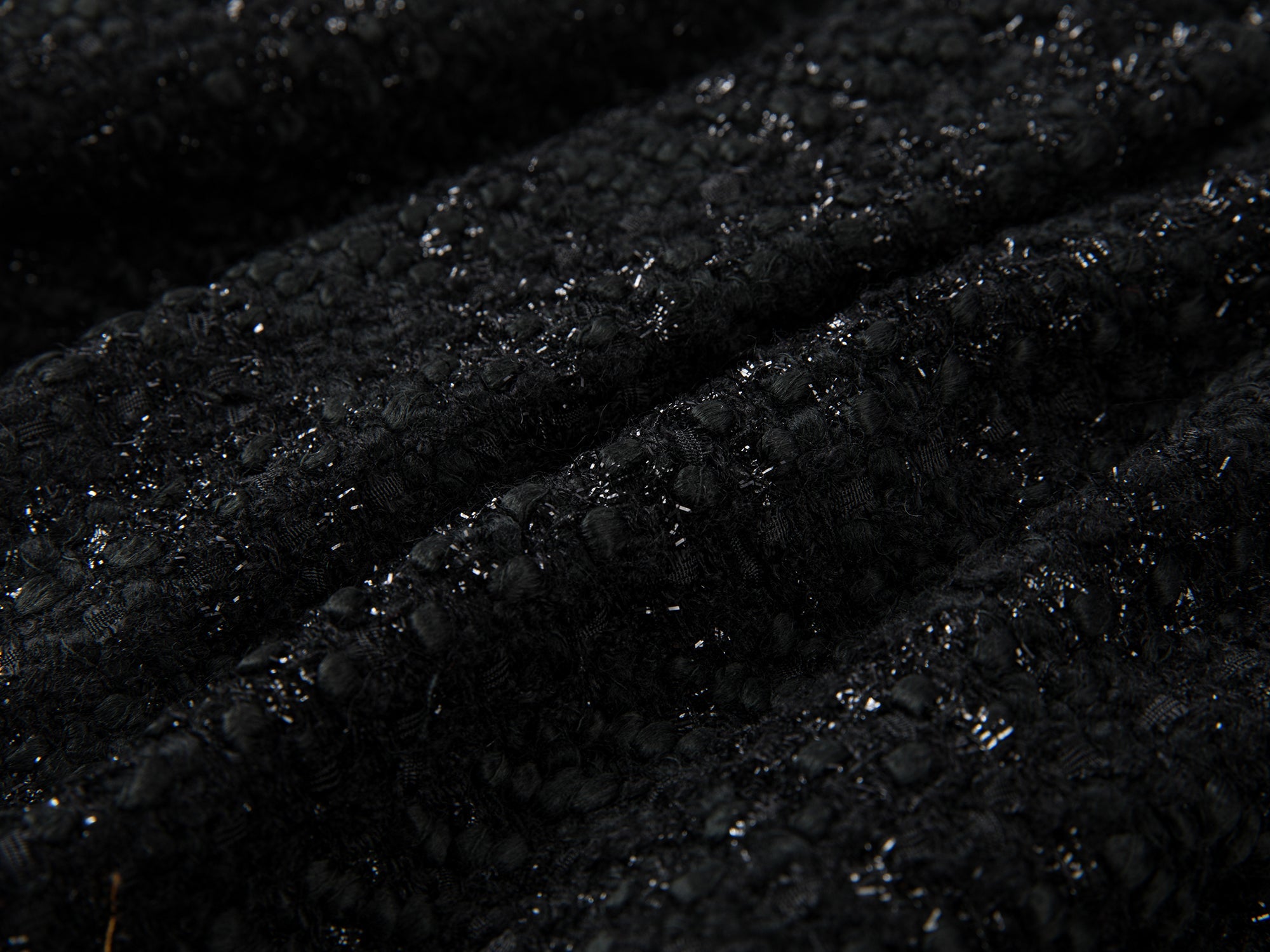 Metallic thread tweed skort