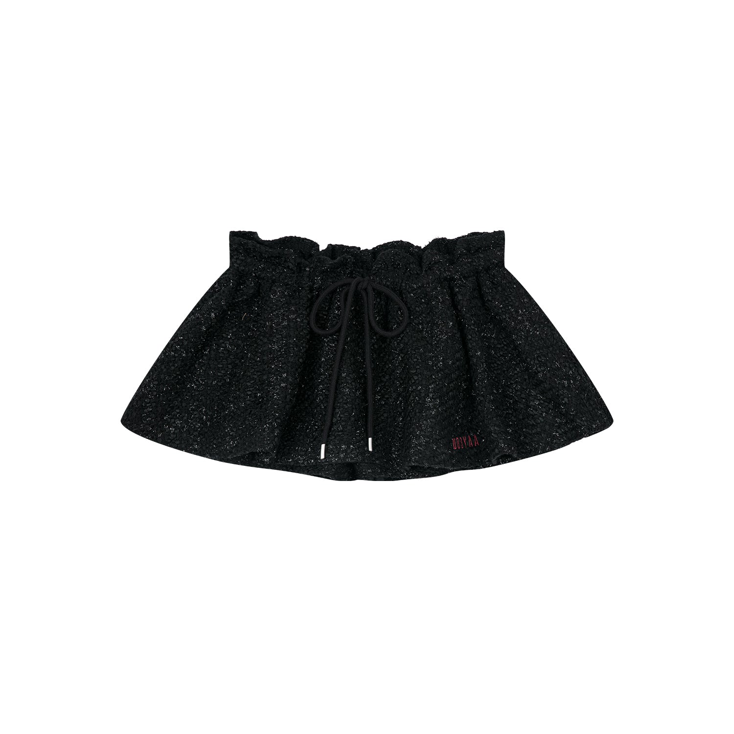 Metallic thread tweed skort