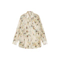 Floral crushed velvet shirt