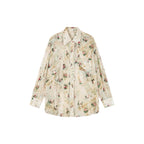 Floral crushed velvet shirt