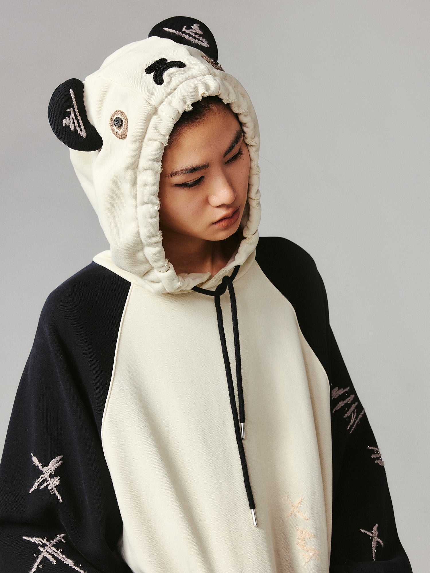 Playful panda hoodie