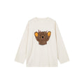 長袖Tシャツから覗くテディベア