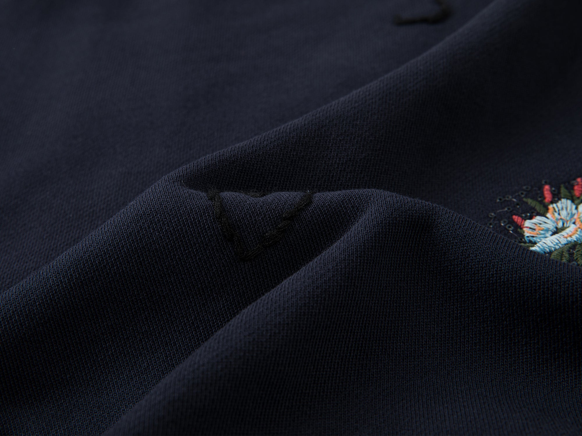 Floral patch hooded jacket