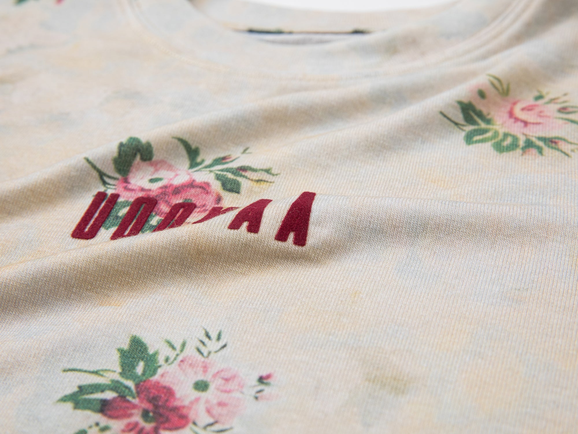 Logo floral print long sleeve top