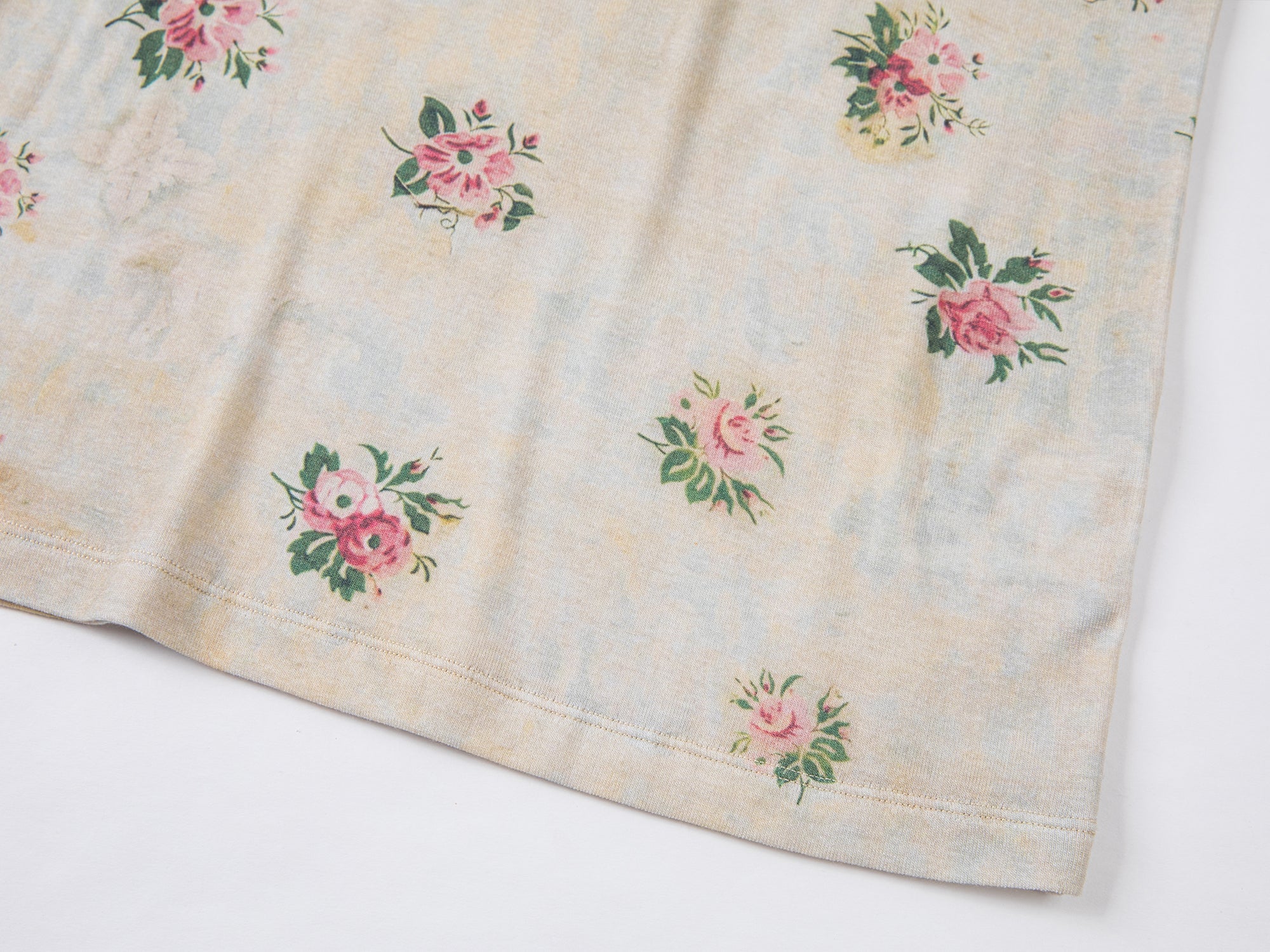 Logo floral print long sleeve top