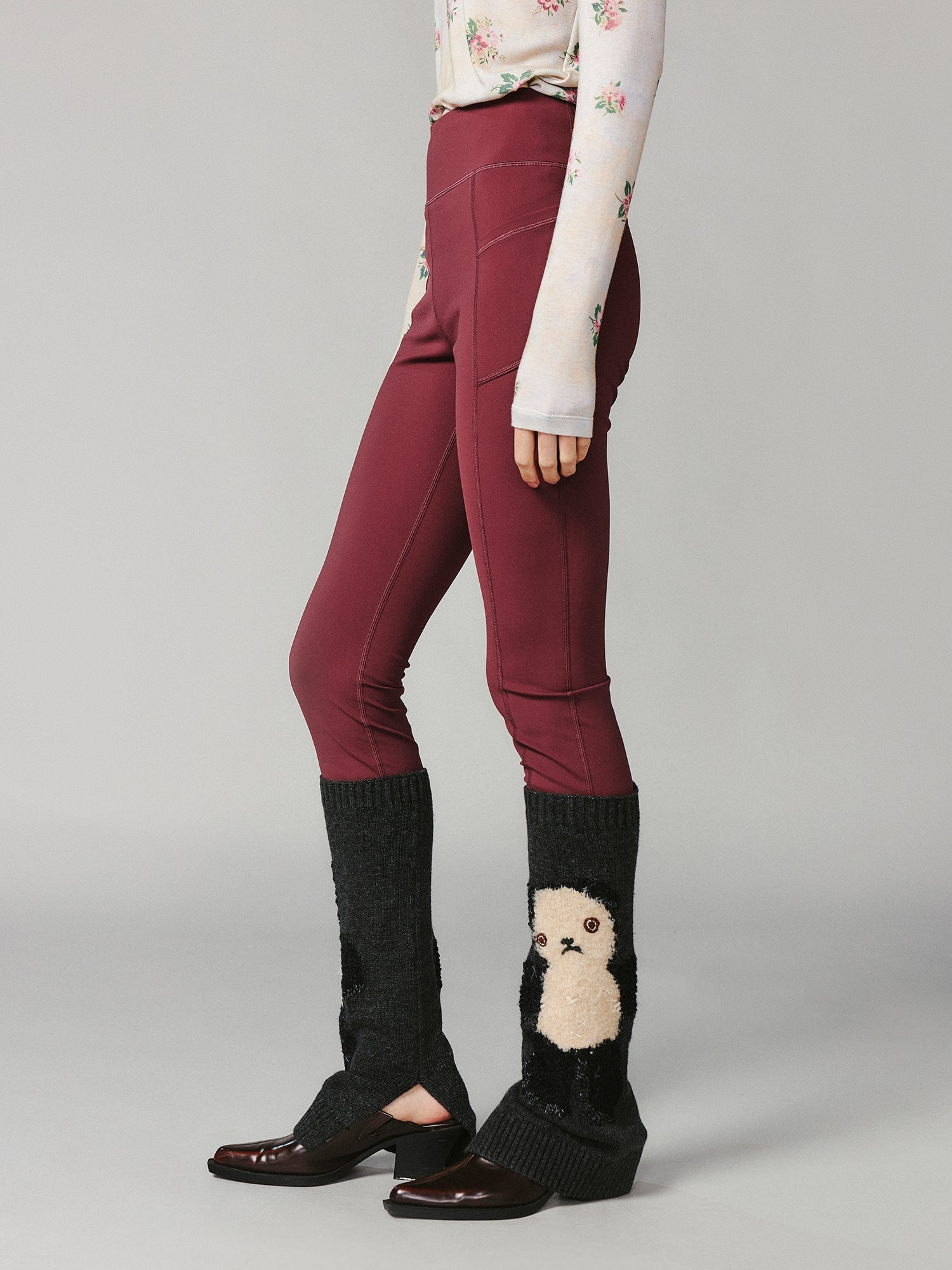 Panda sock-leg yoga pants