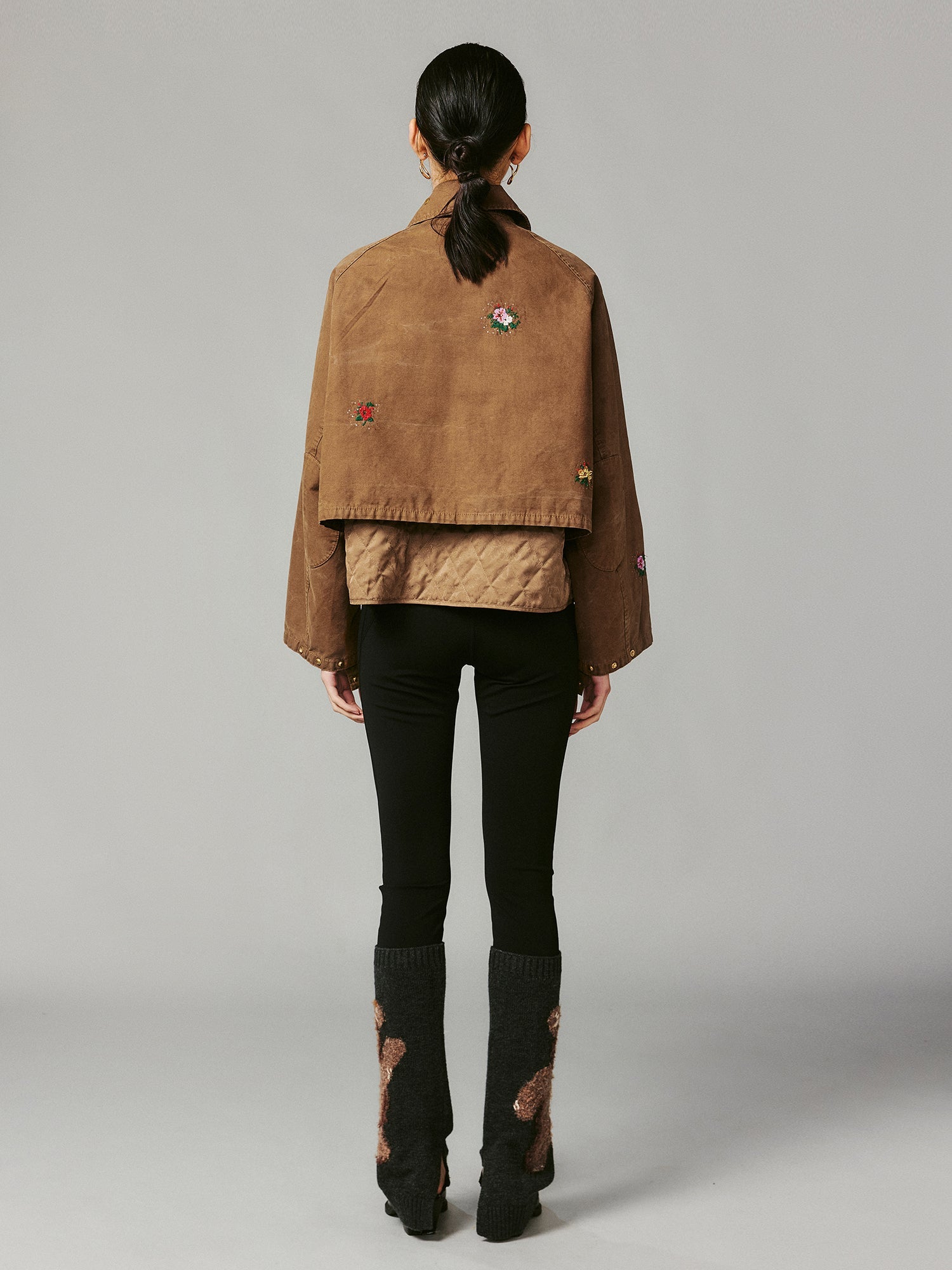 Teddy bear sock-leg yoga pants