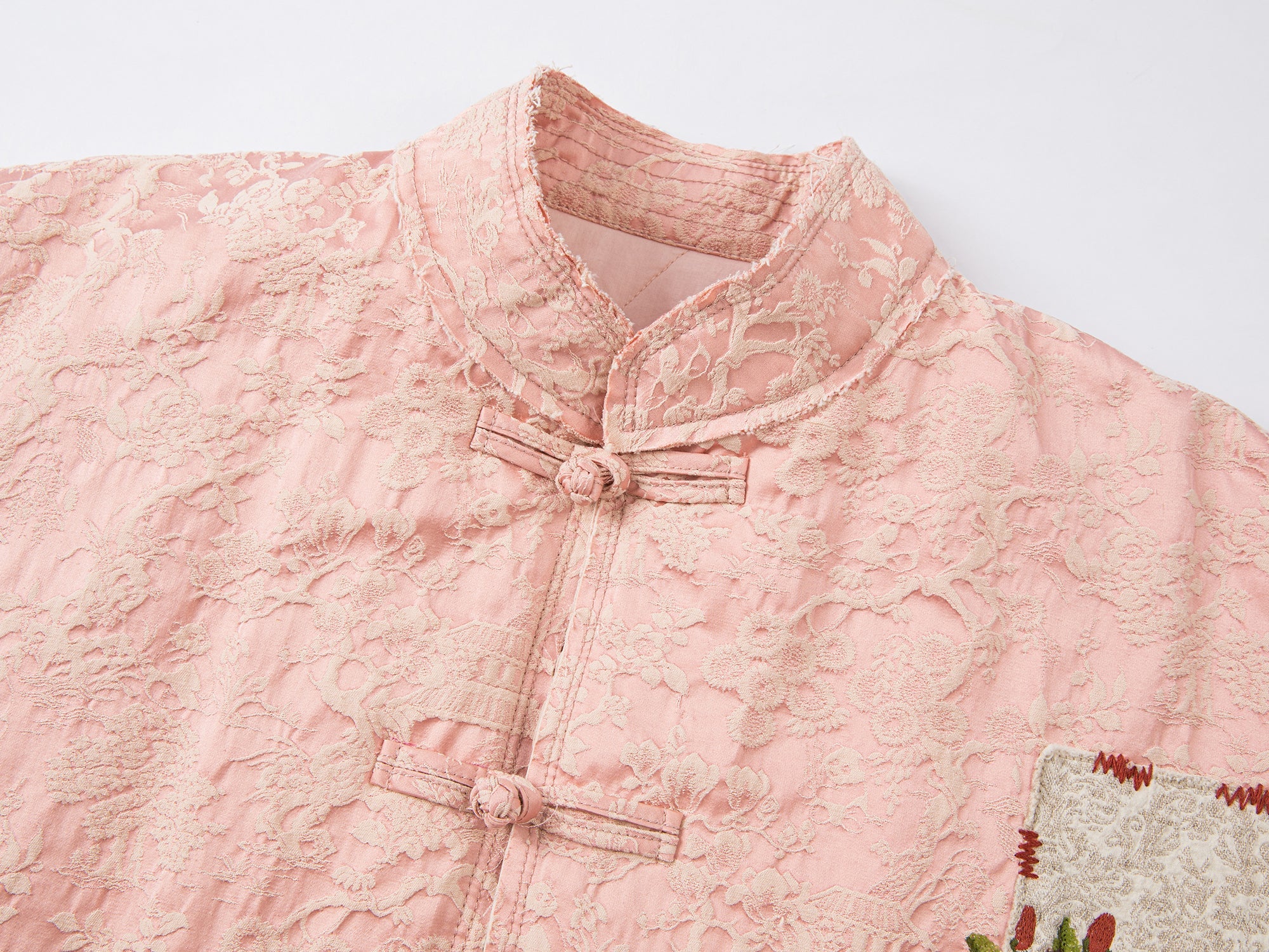 Anime girl patch jacquard old-style cotton jacket