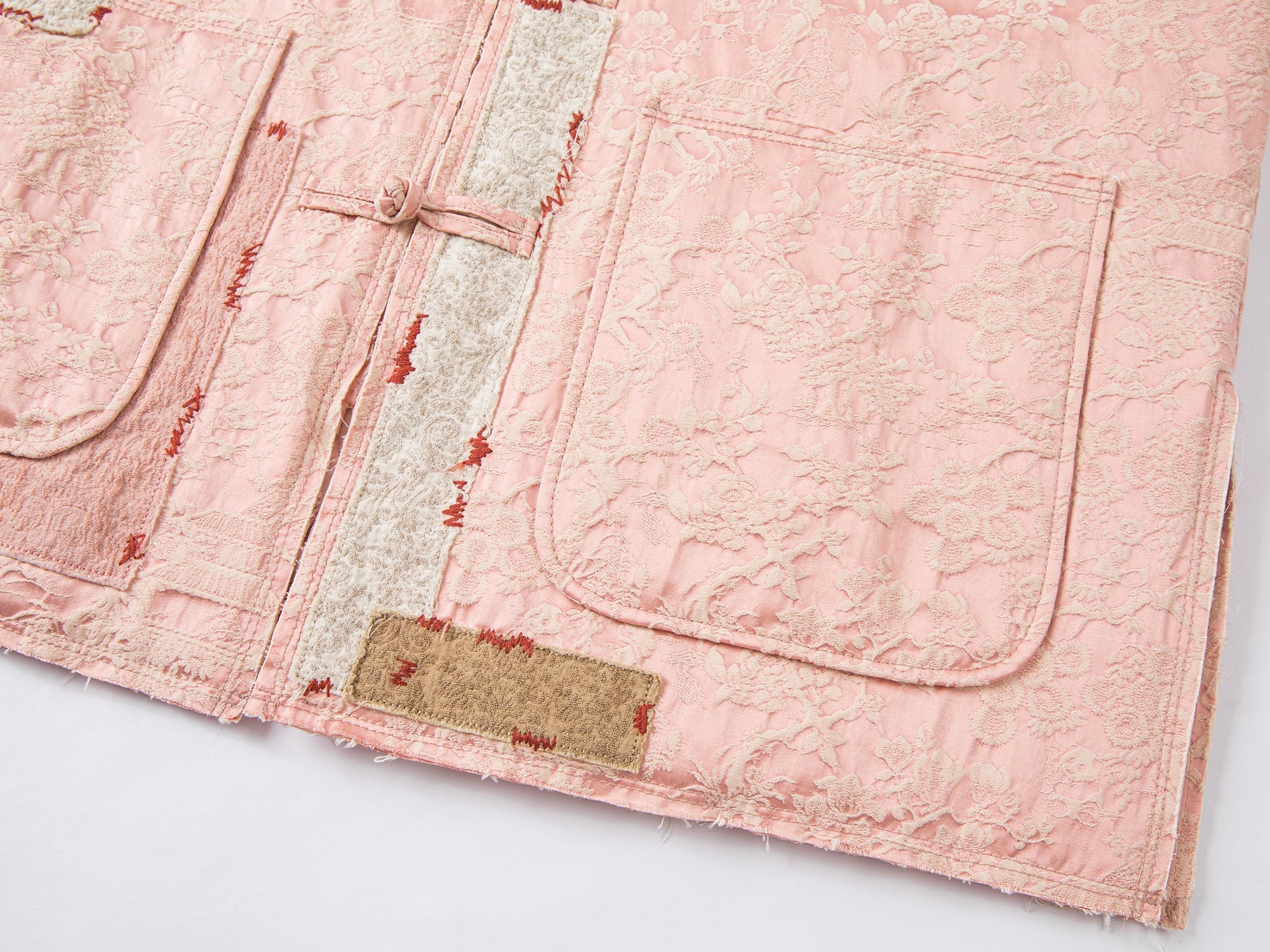 Anime girl patch jacquard old-style cotton jacket