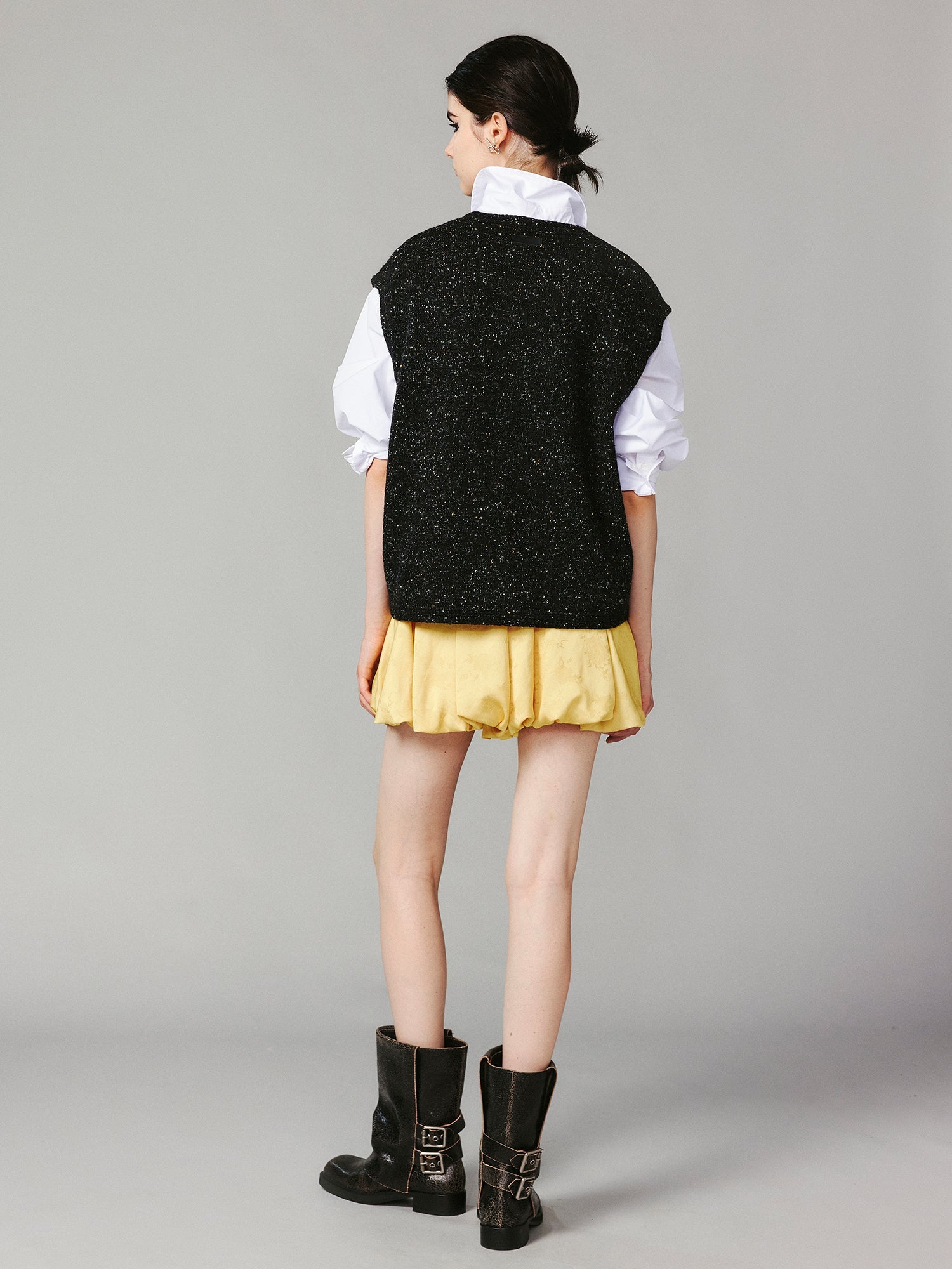 Running panda and puppy pullover sweater vest