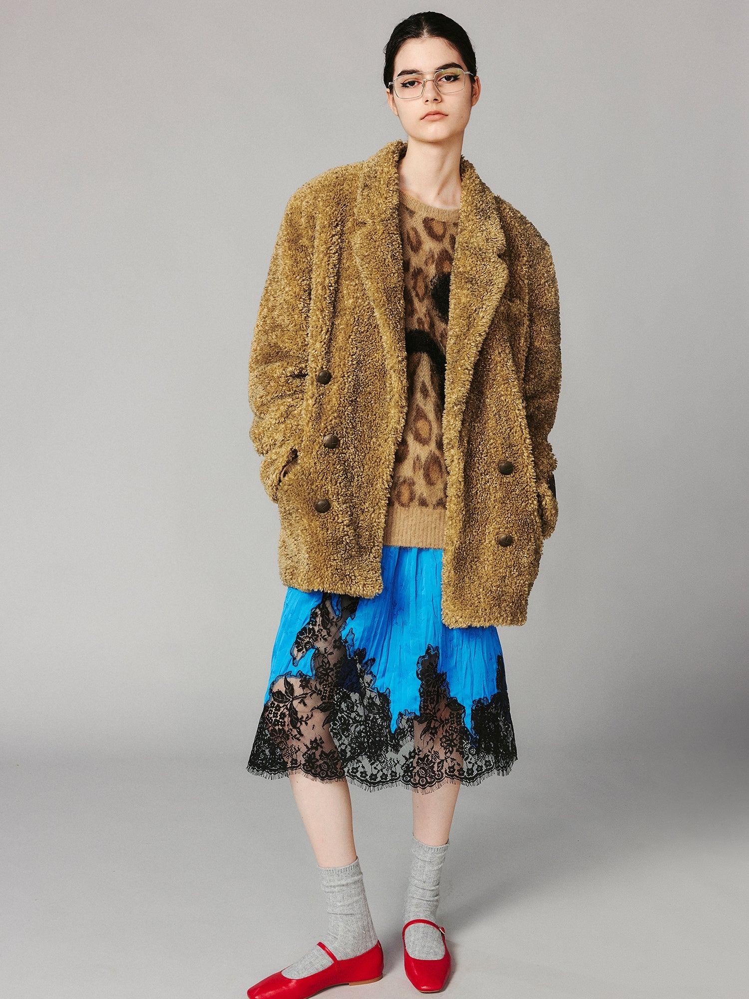 Vintage shearling blazer