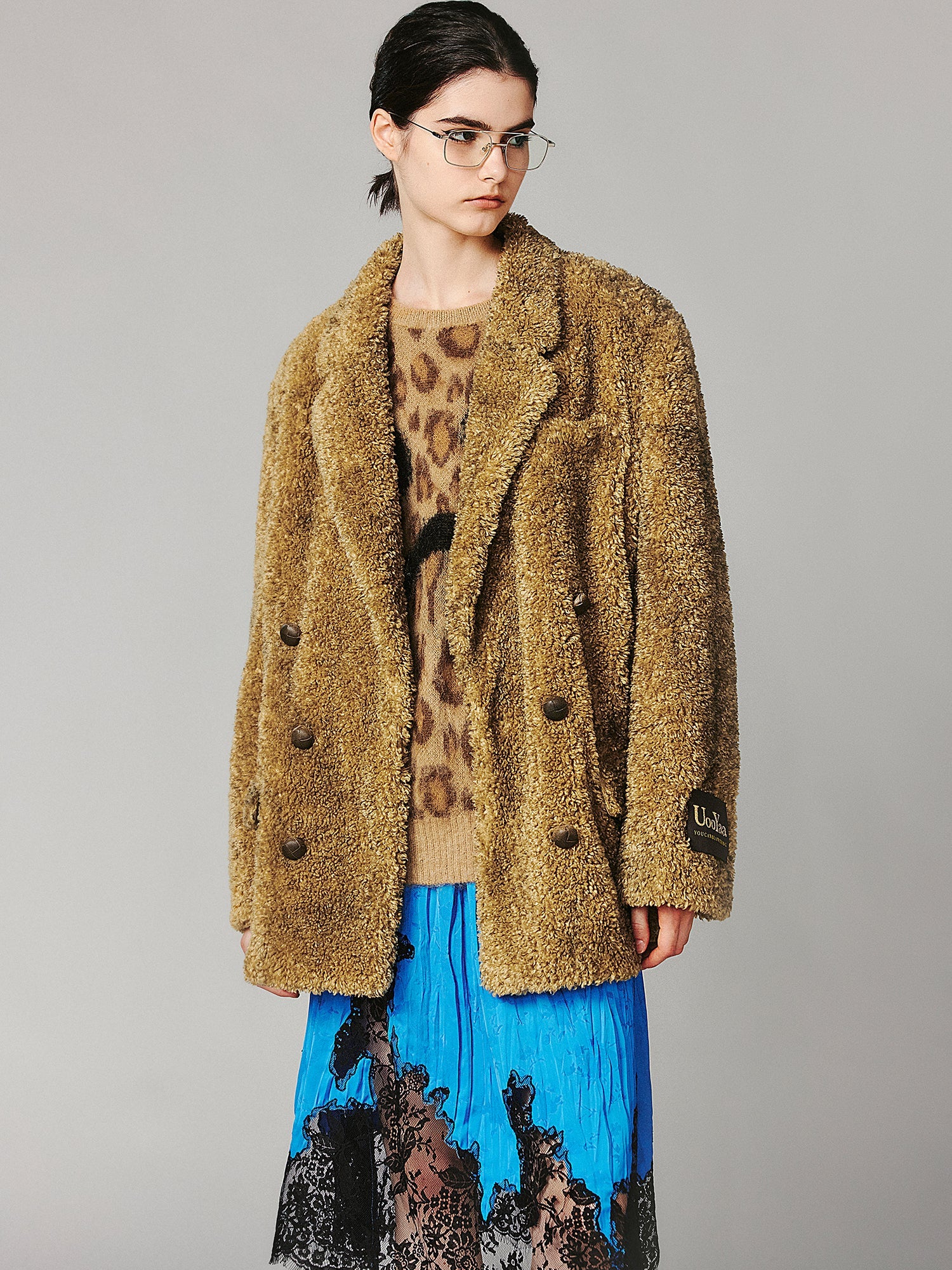 Vintage shearling blazer