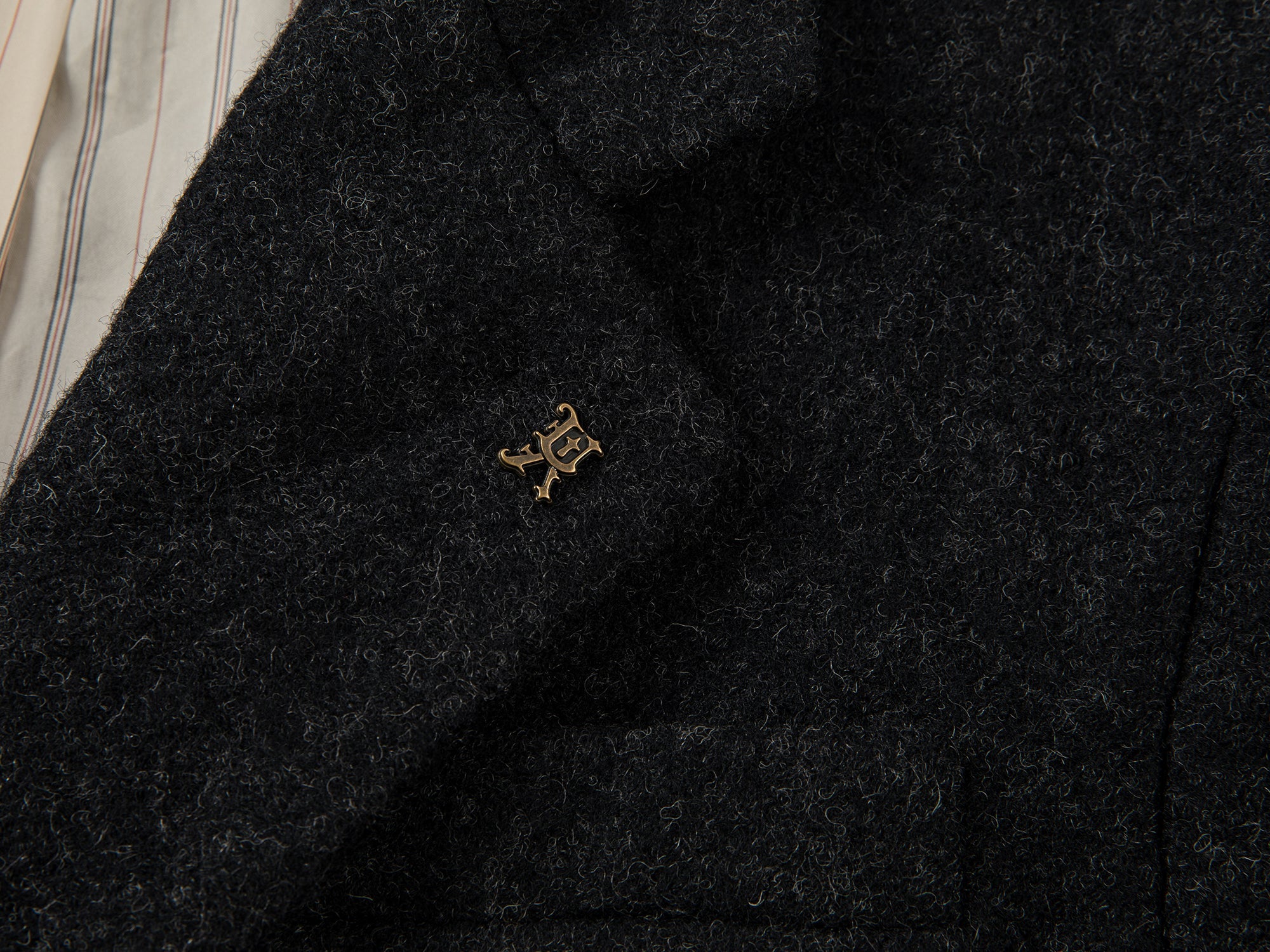 Vintage crinkled wool blazer