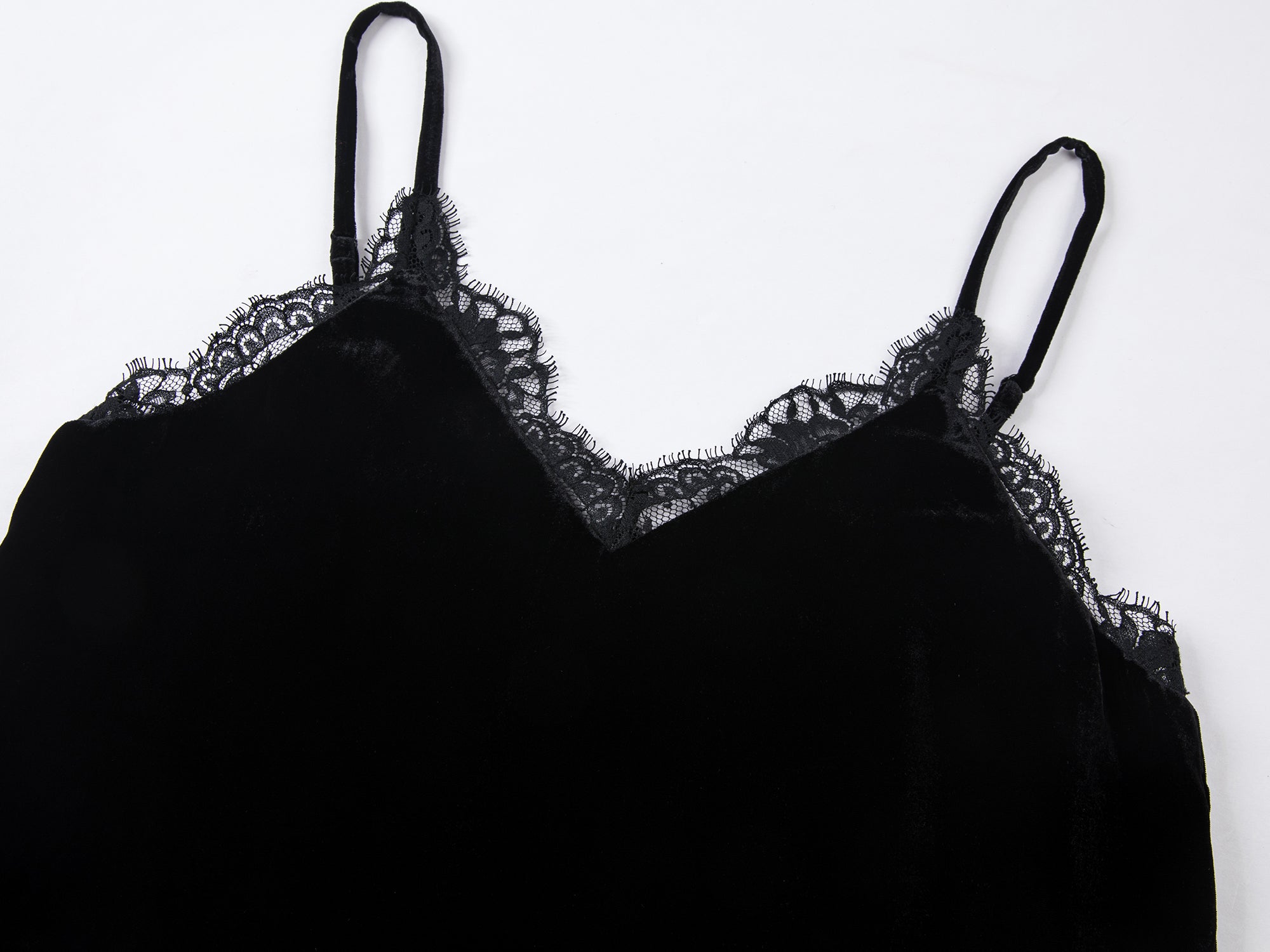 Vintage velvet lace slip dress