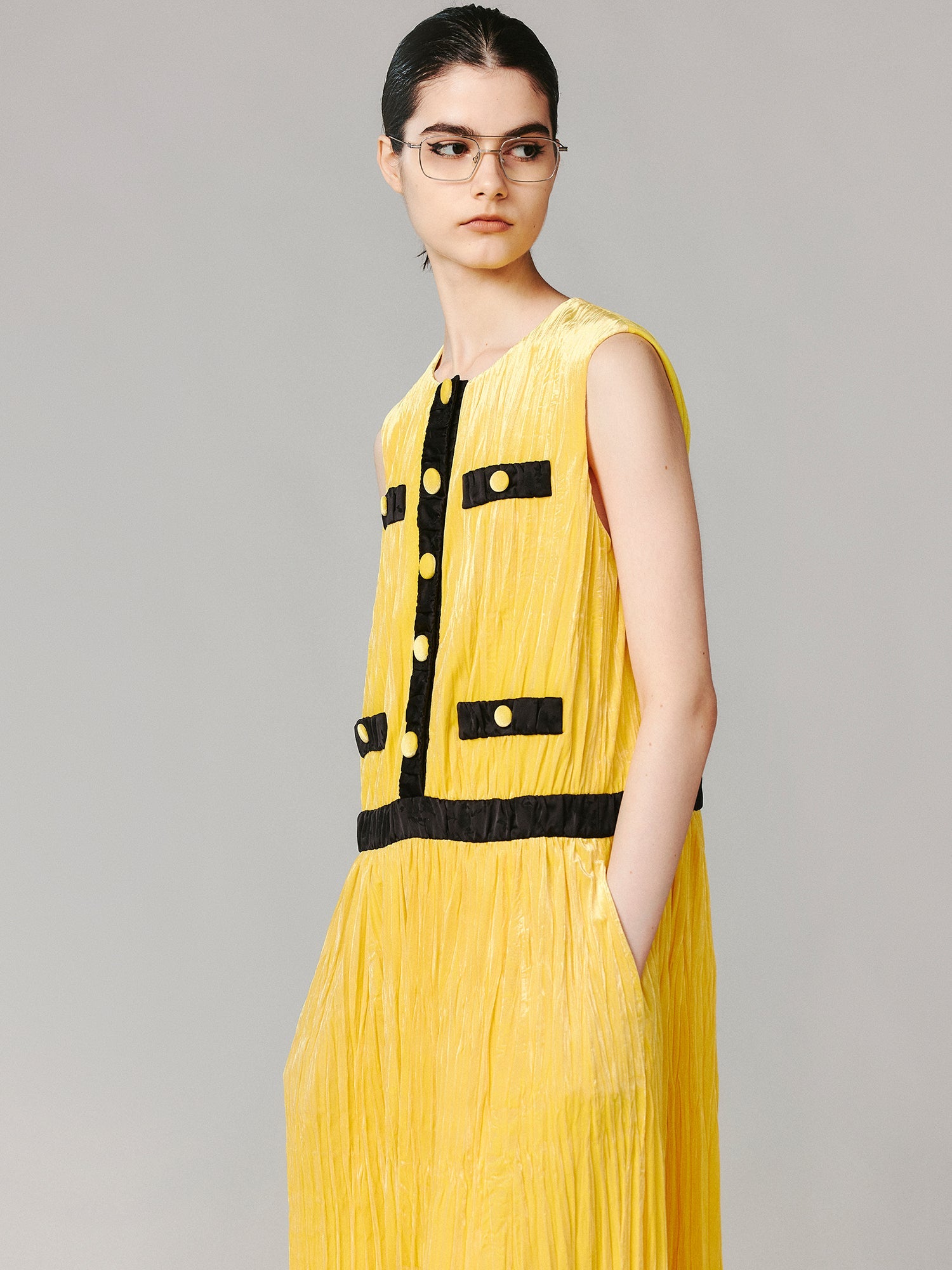 Velvet Chanel-style tank dress