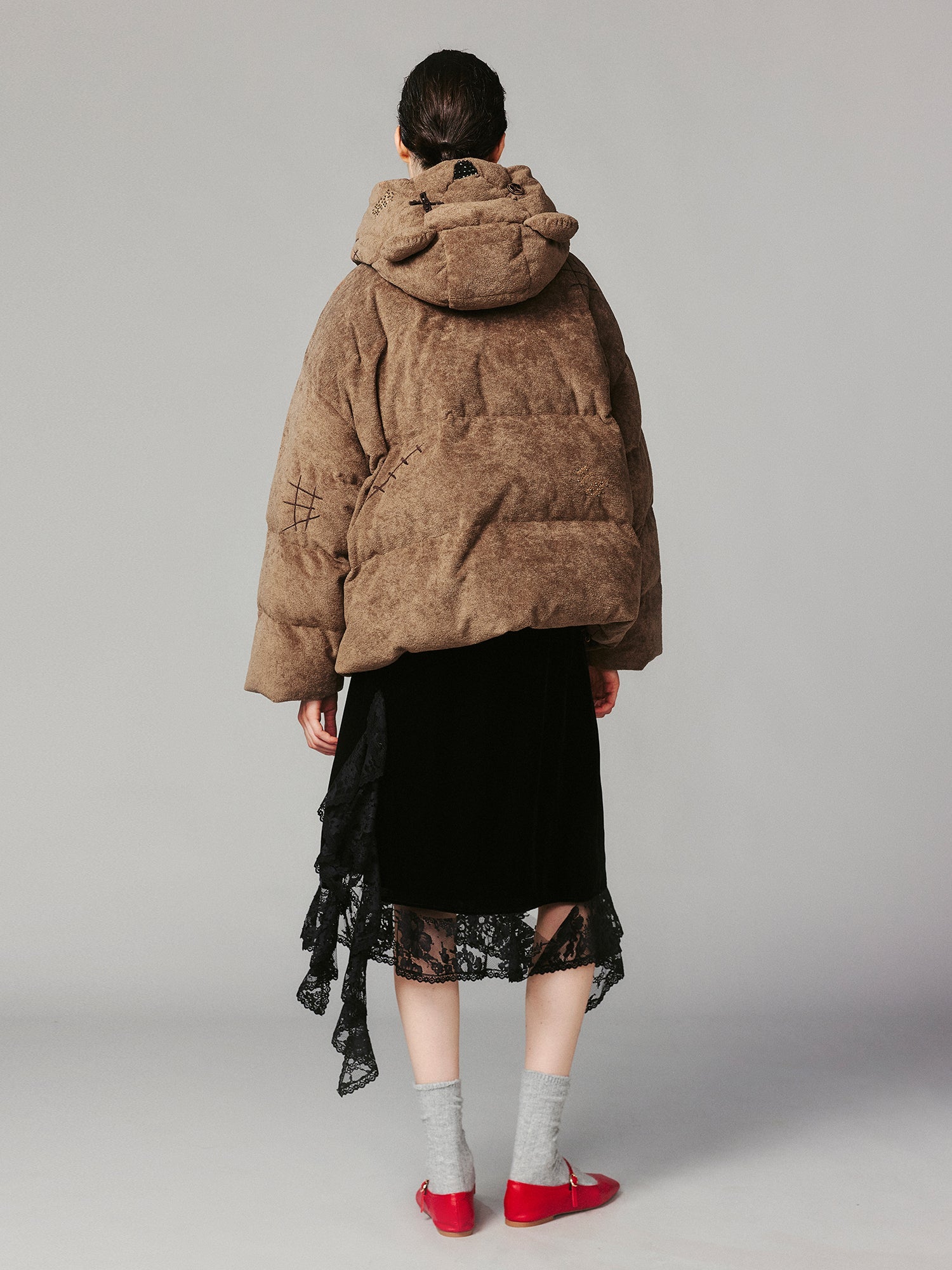 Vintage velvet lace skirt