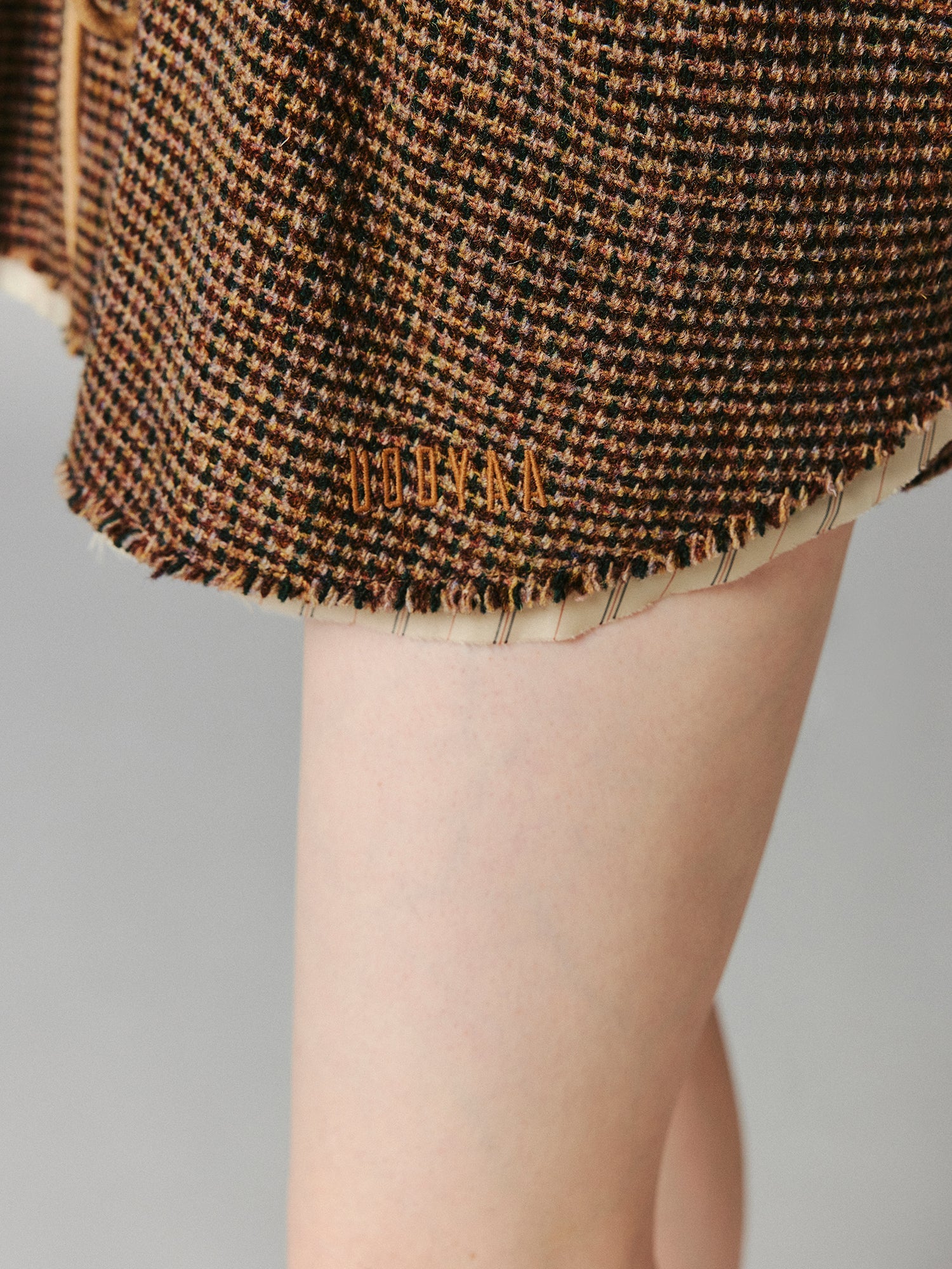Classic plaid wool skort