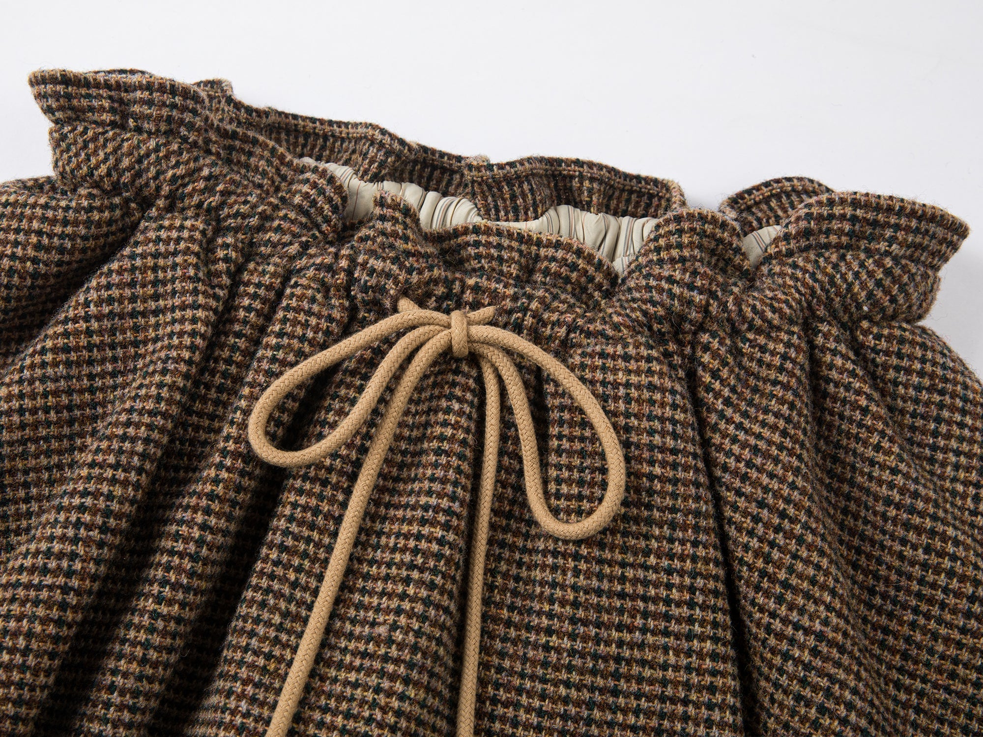 Classic plaid wool skort