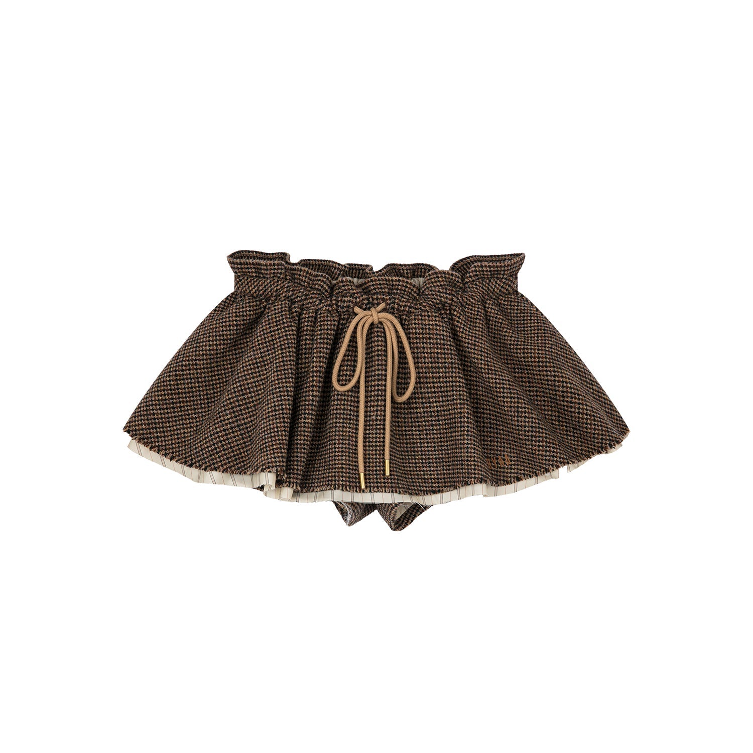 Classic plaid wool skort