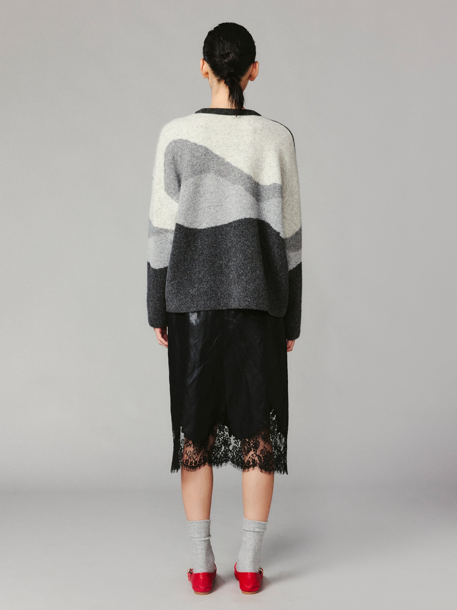 Fairytale landscape panda pullover sweater