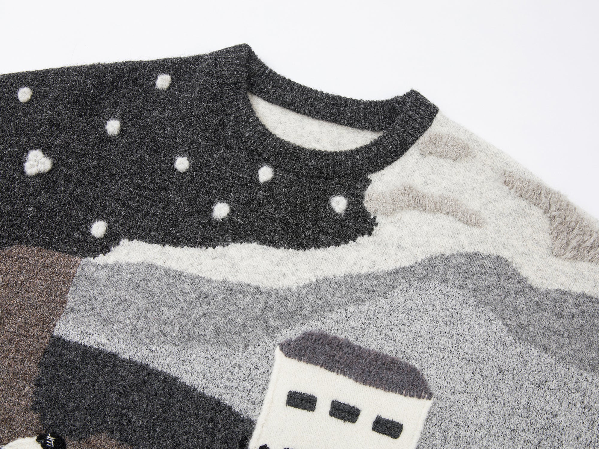 Fairytale landscape panda pullover sweater