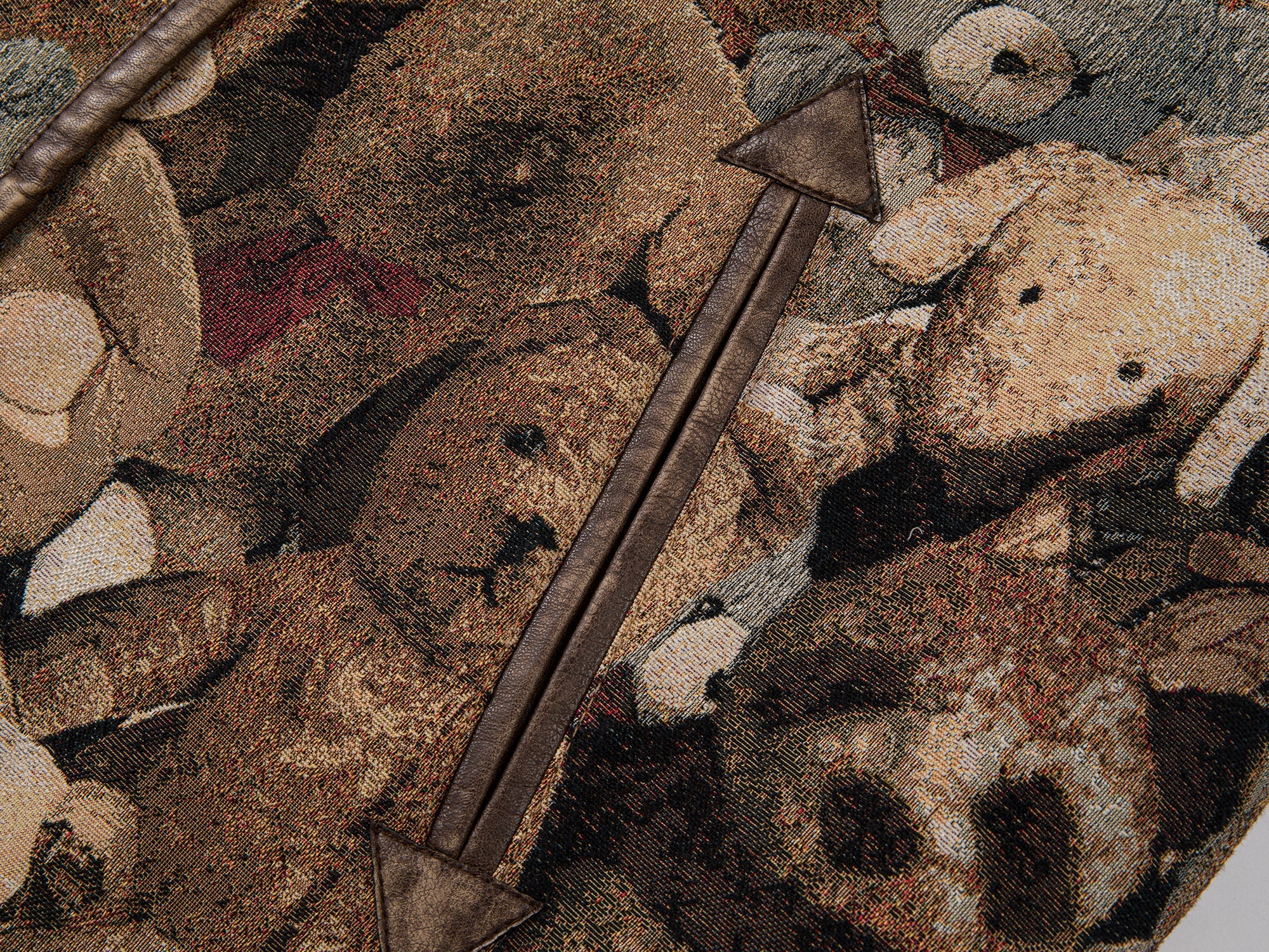 M35 blanket jacket covered with vintage plush toys