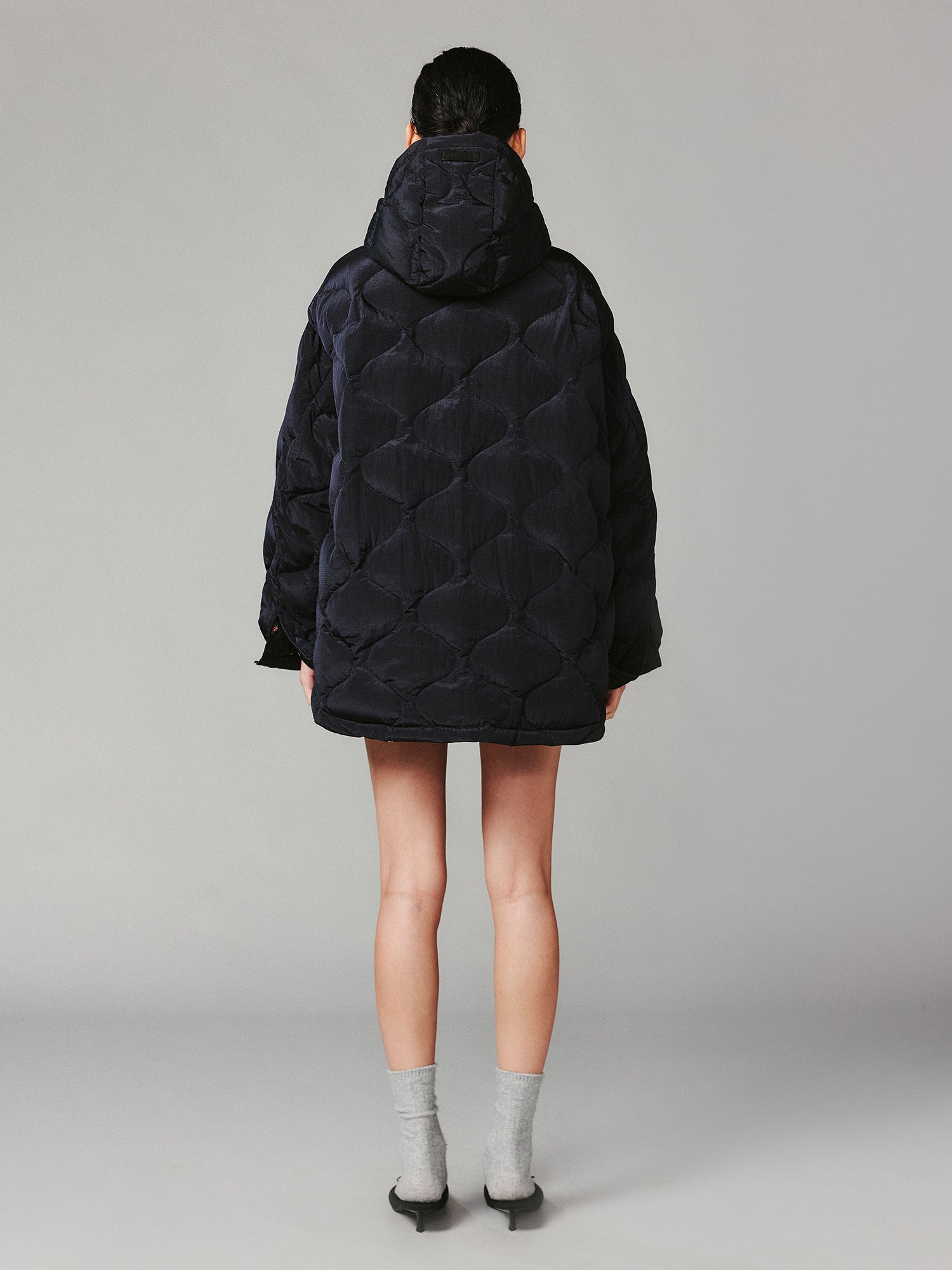 The European wallpaper-inspired floral convertible puffer