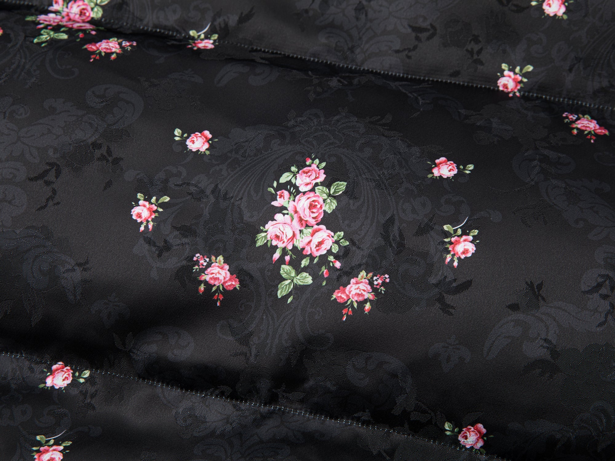 The European wallpaper-inspired floral puffer