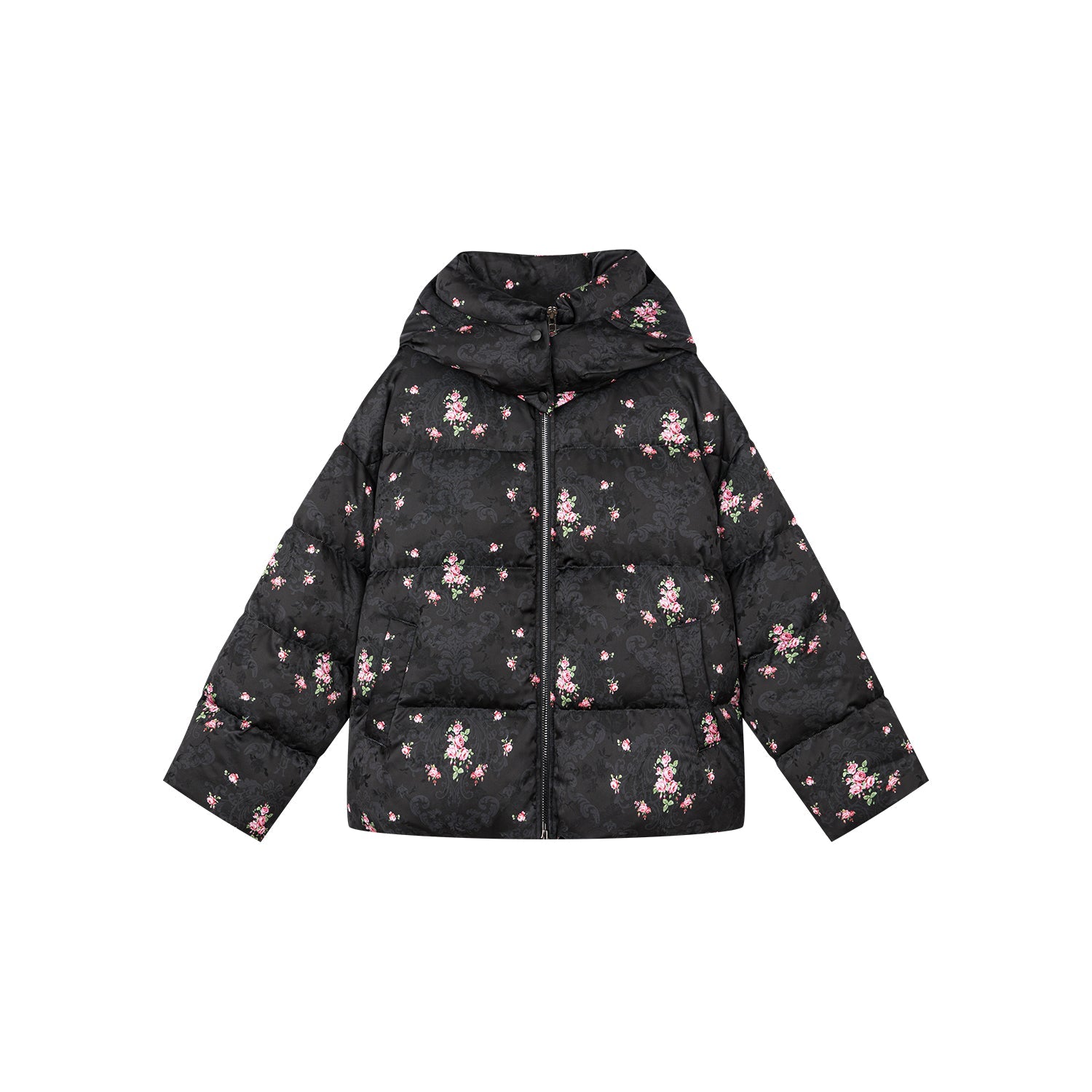 The European wallpaper-inspired floral puffer