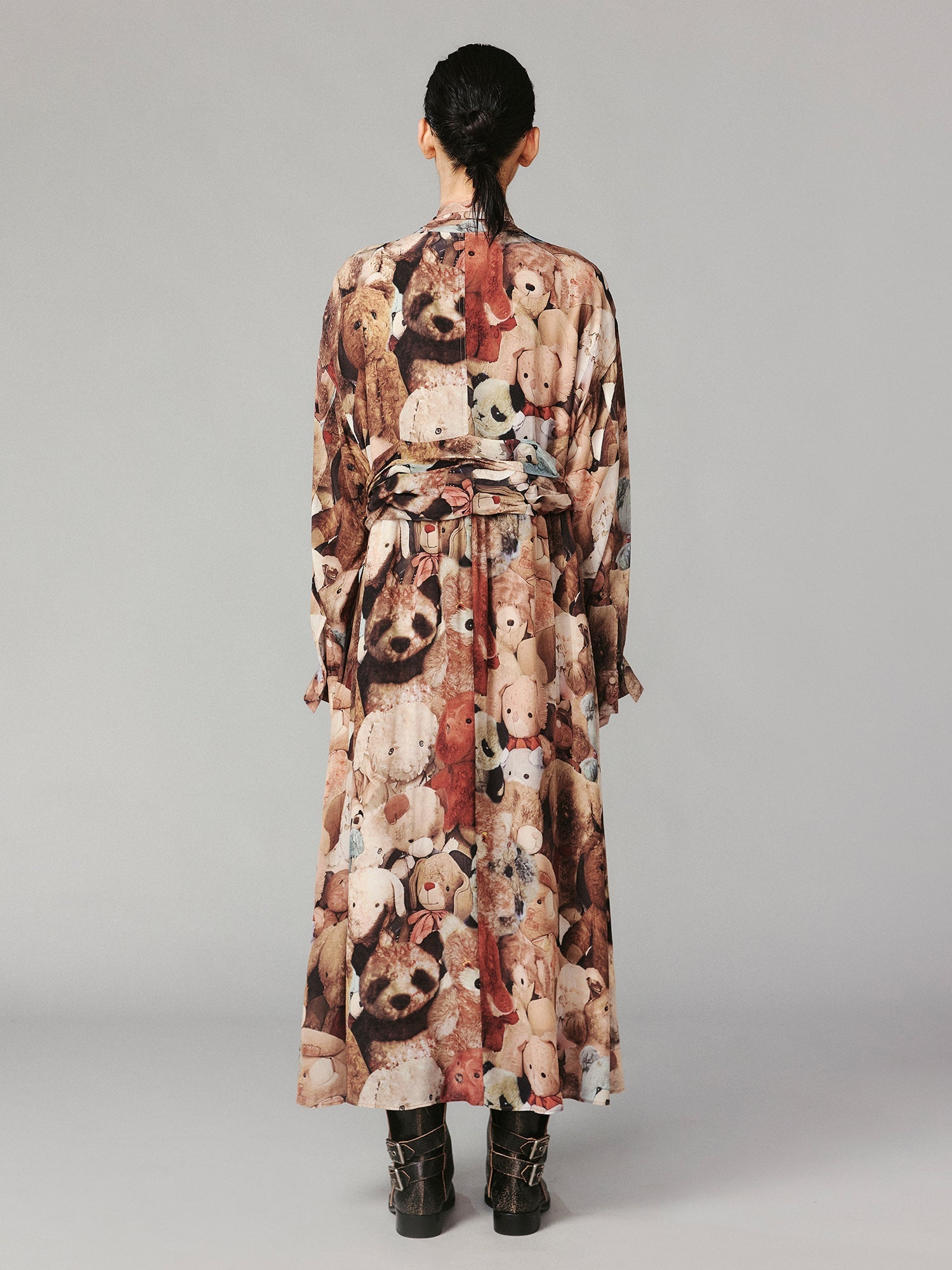 Vintage plush toys-embellished romantic ribbon dress