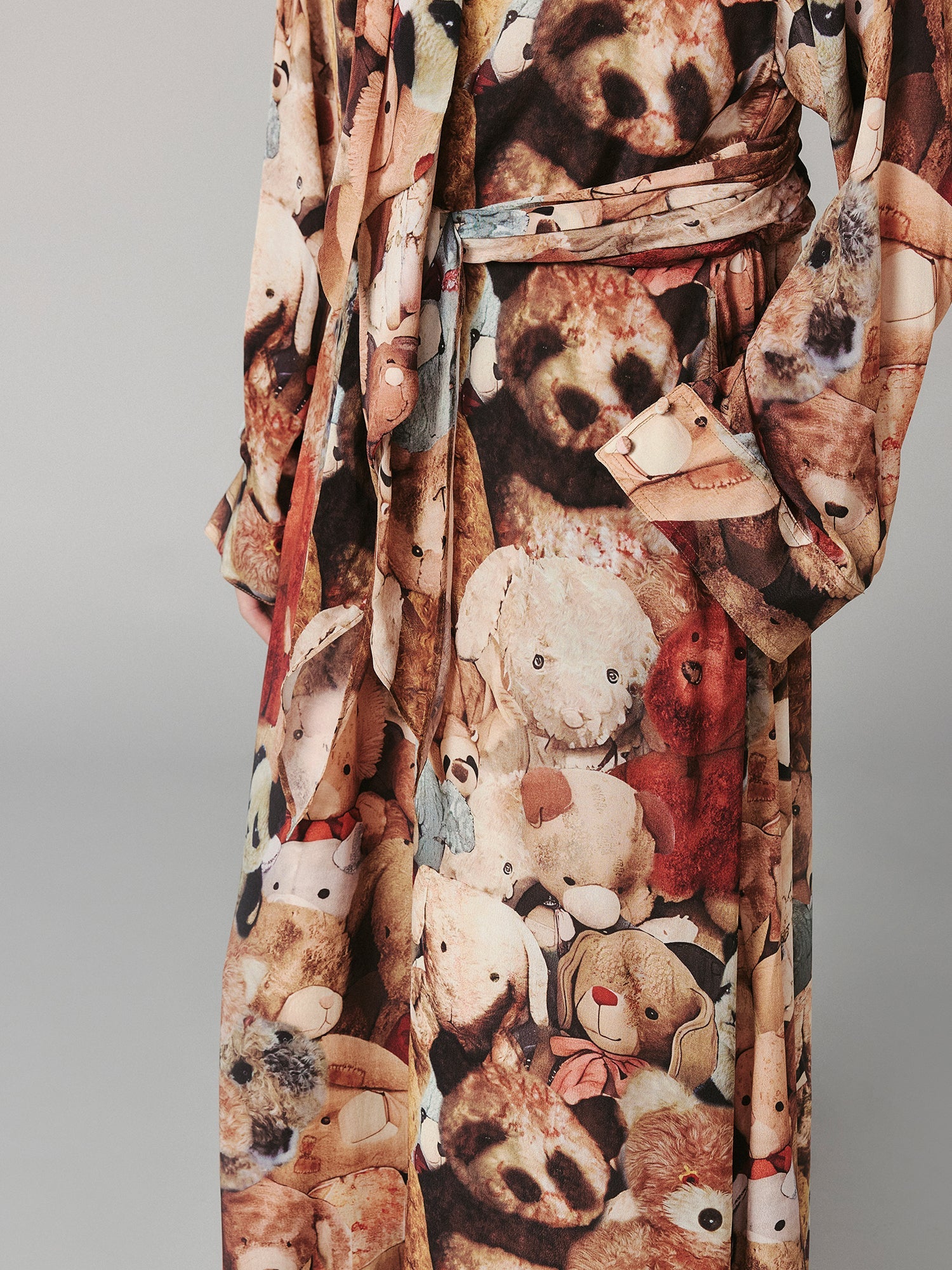 Vintage plush toys-embellished romantic ribbon dress