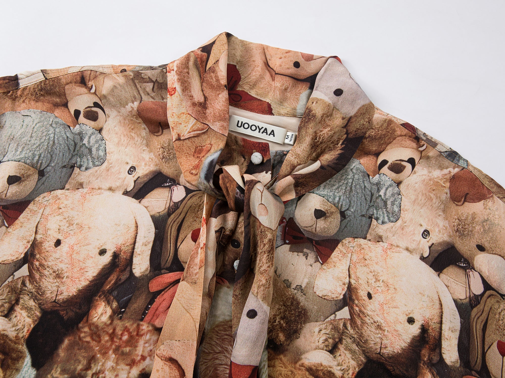 Vintage plush toys-embellished romantic ribbon dress