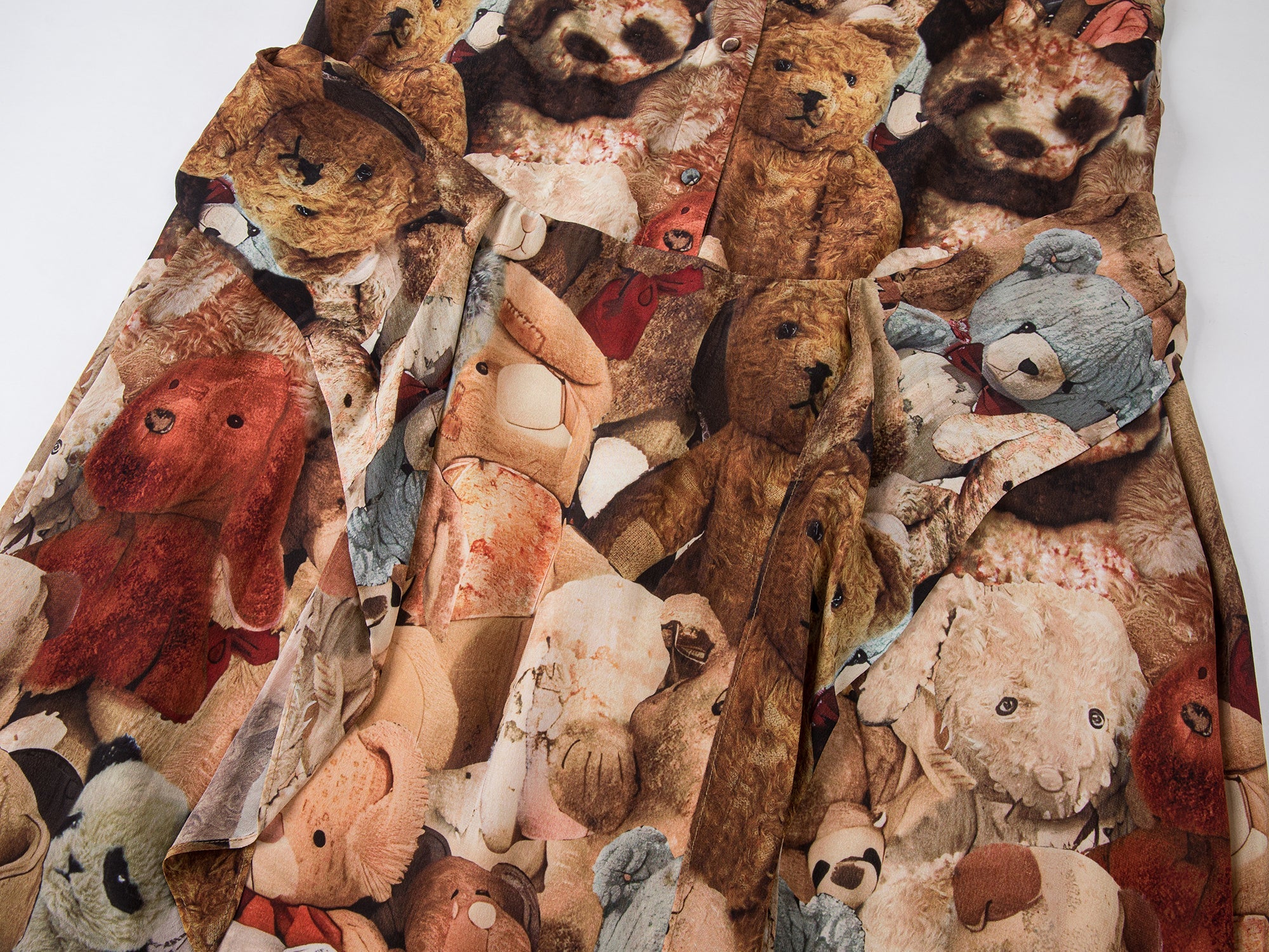 Vintage plush toys-embellished romantic ribbon dress