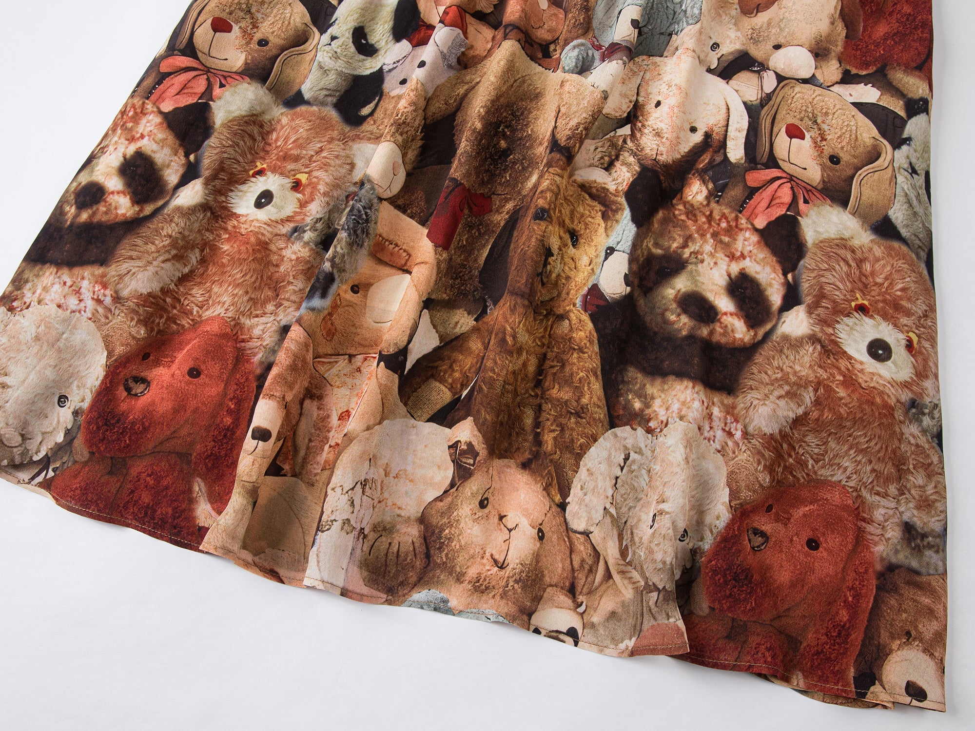 Vintage plush toys-embellished romantic ribbon dress