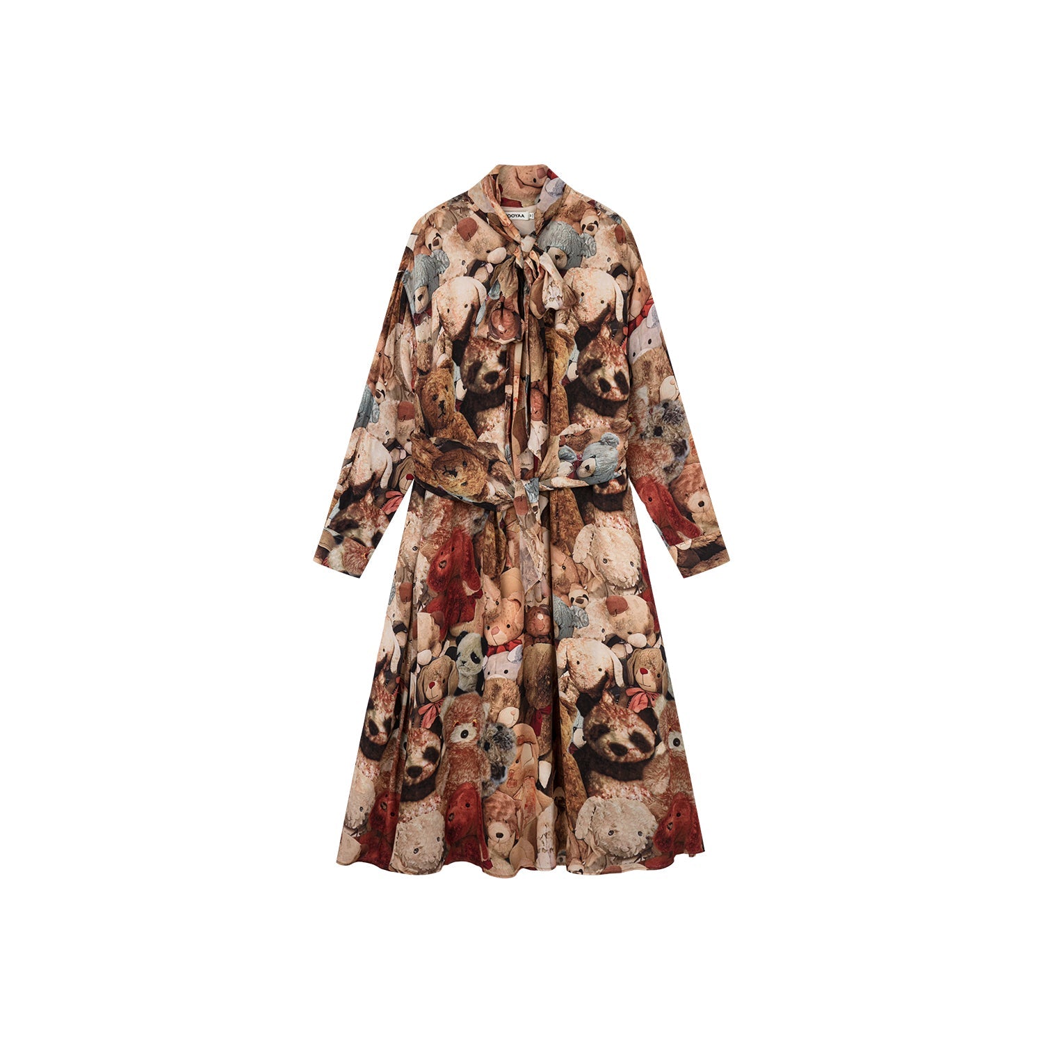 Vintage plush toys-embellished romantic ribbon dress