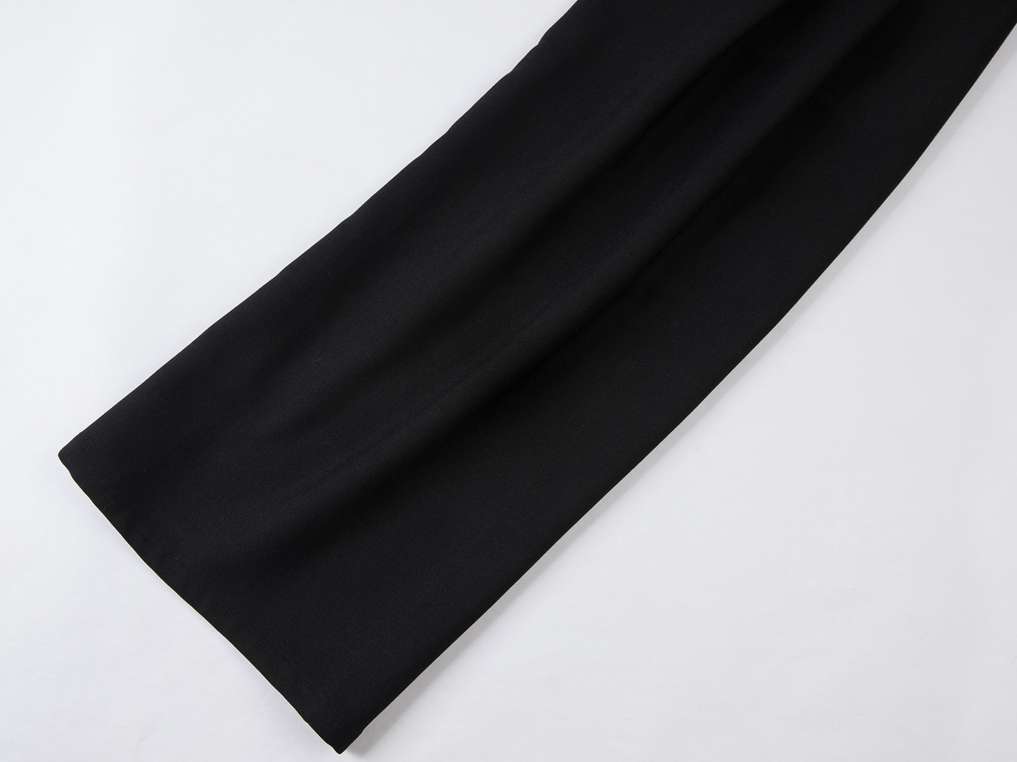 Fine wool double-pleated wide-leg suit trousers