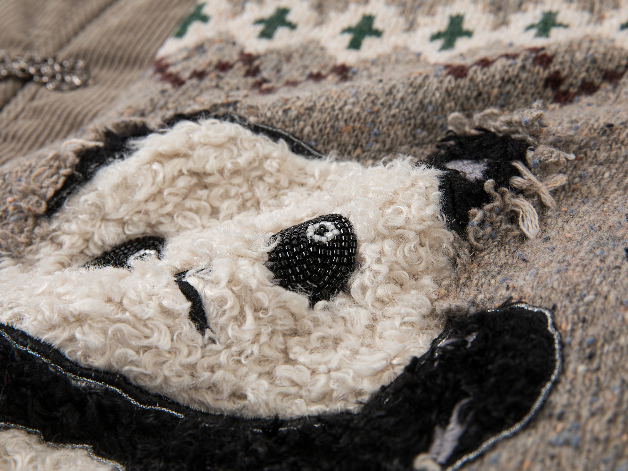 "We are bears" fair isle cotton cardigan