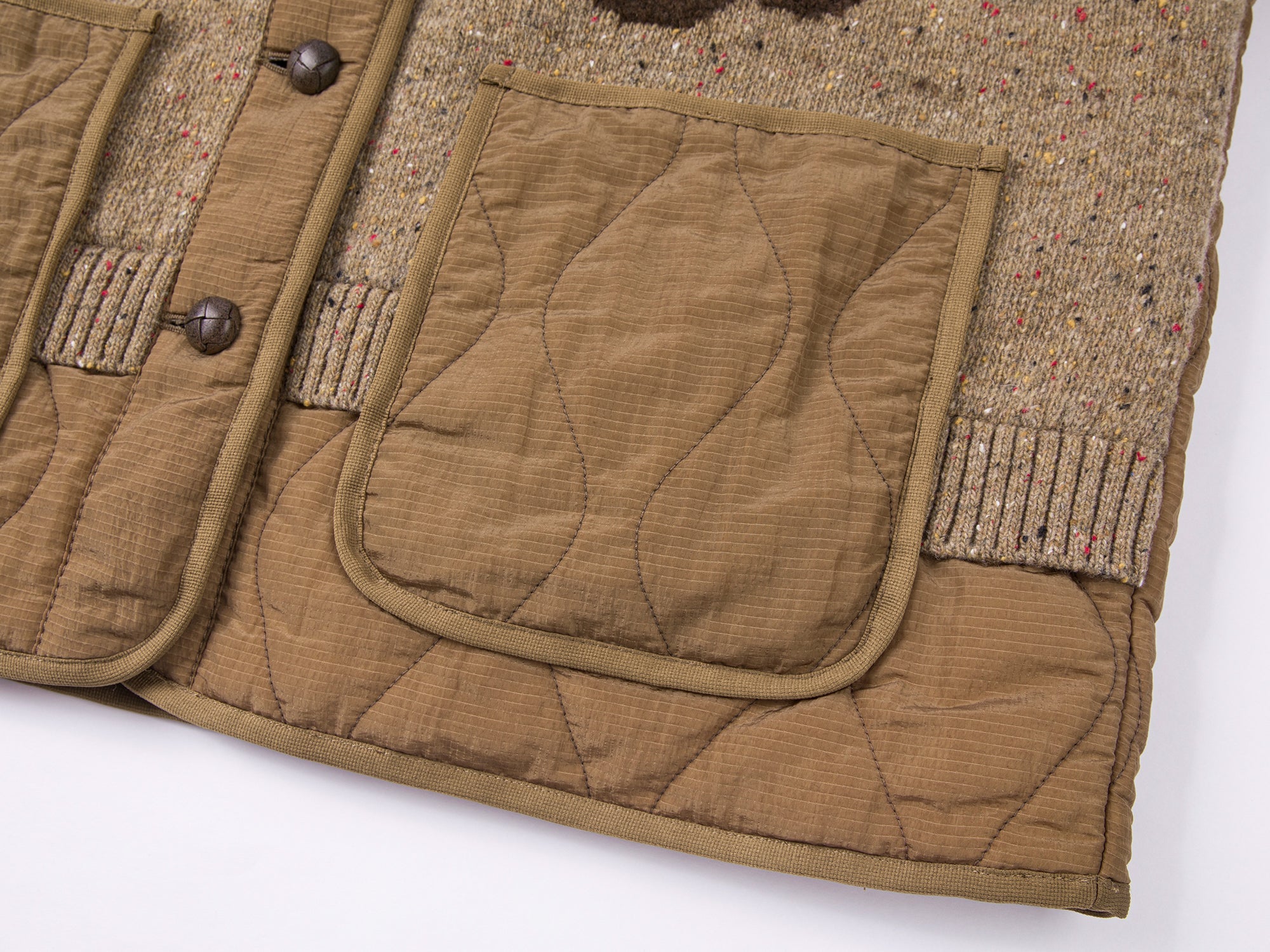 Dynamic cherry fair isle cotton coat cardigan