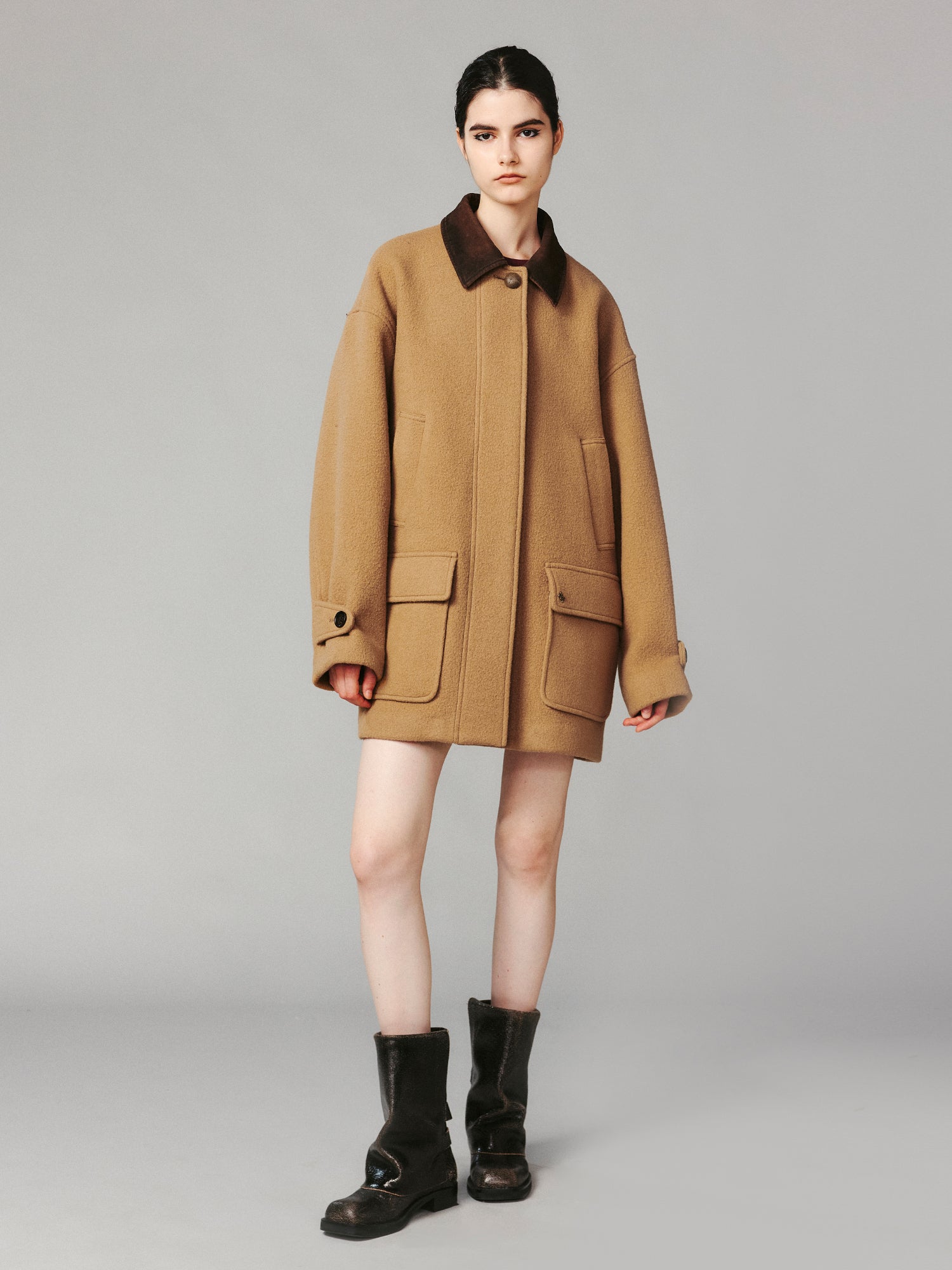 Workwear wool coat