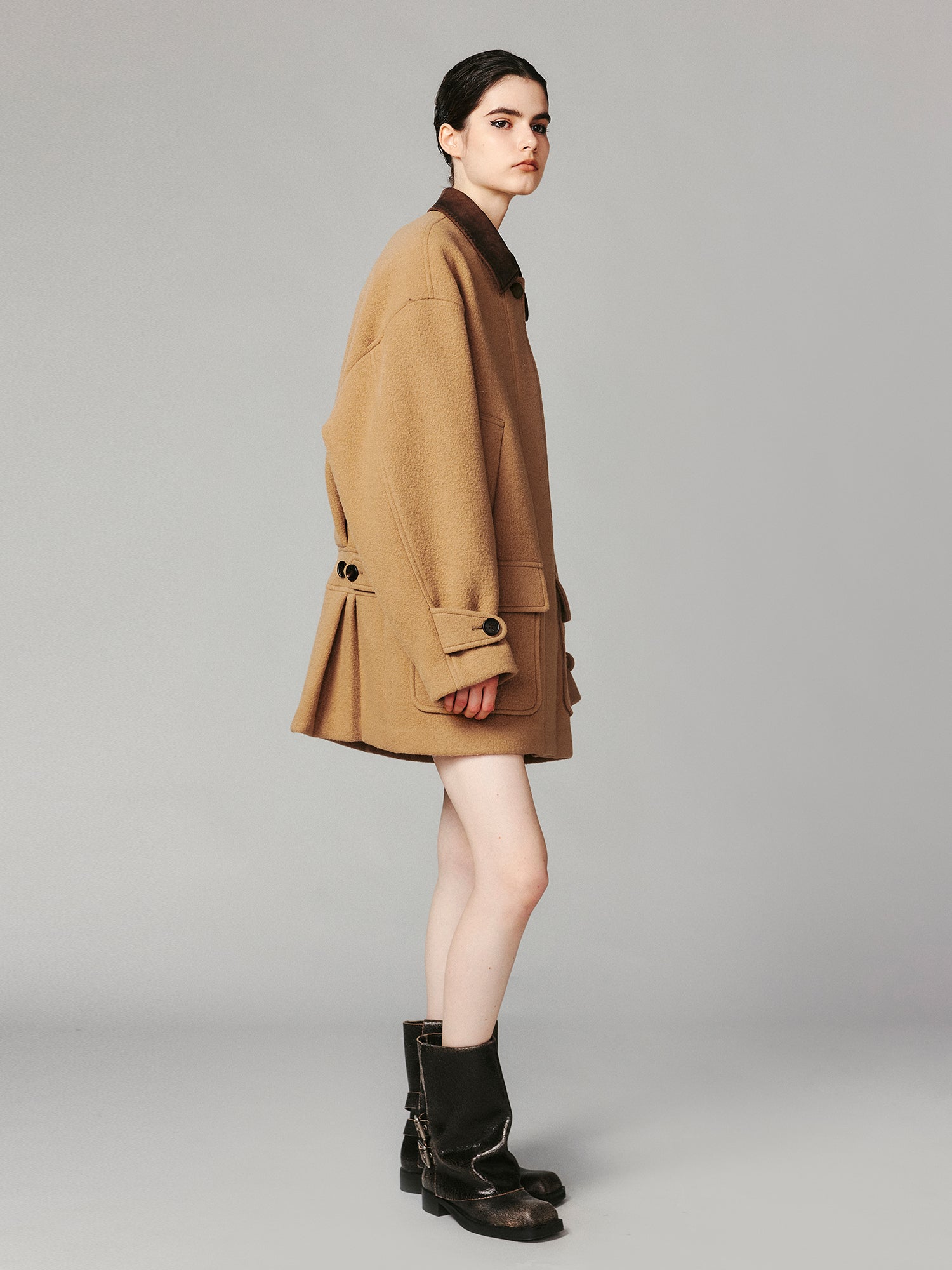 Workwear wool coat